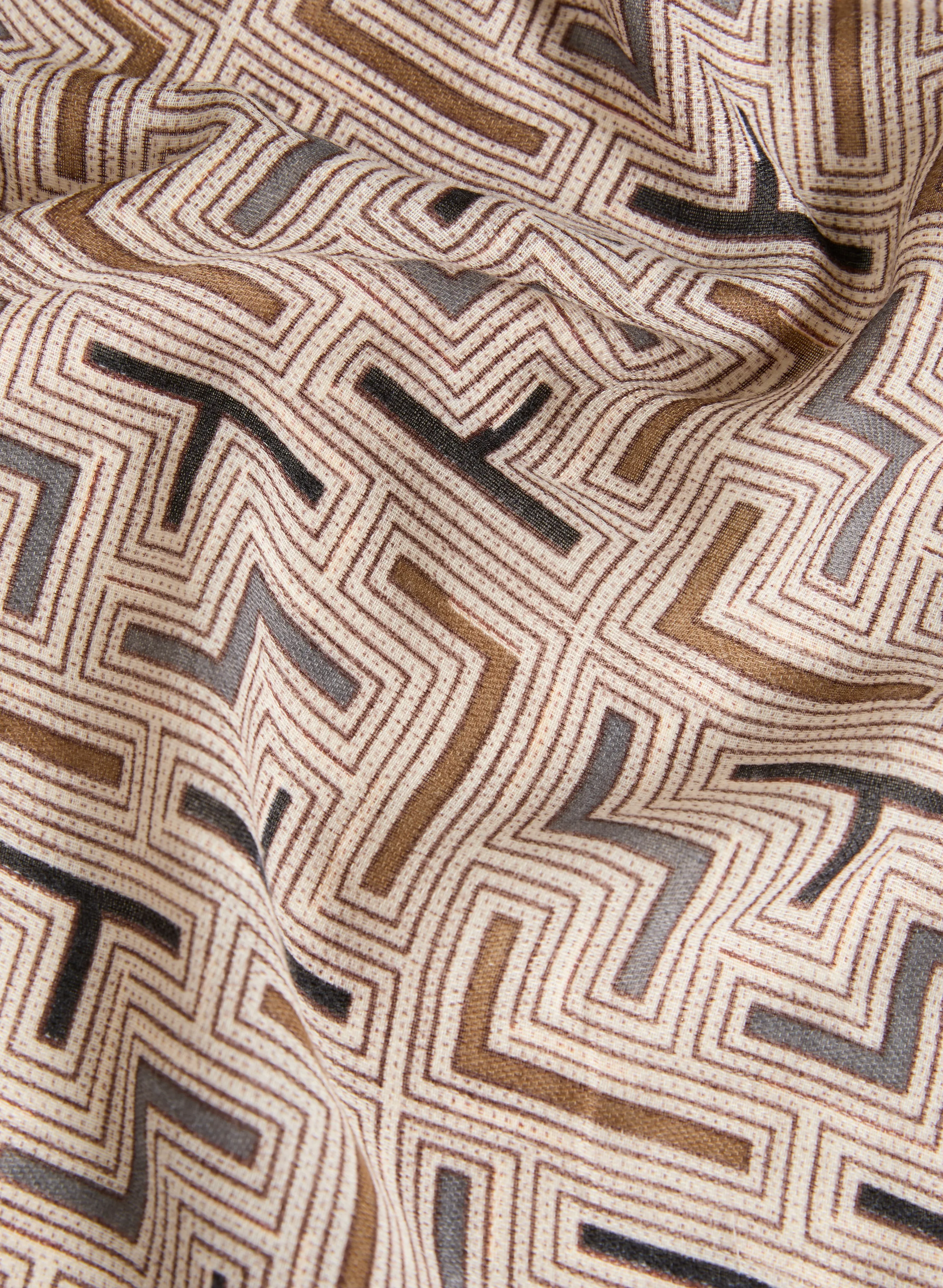 Geometric Print Fringe Detail Scarf sold by Laura product image thumbnail 2