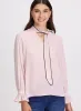 Tie Neck Long Sleeve Blouse sold by Laura