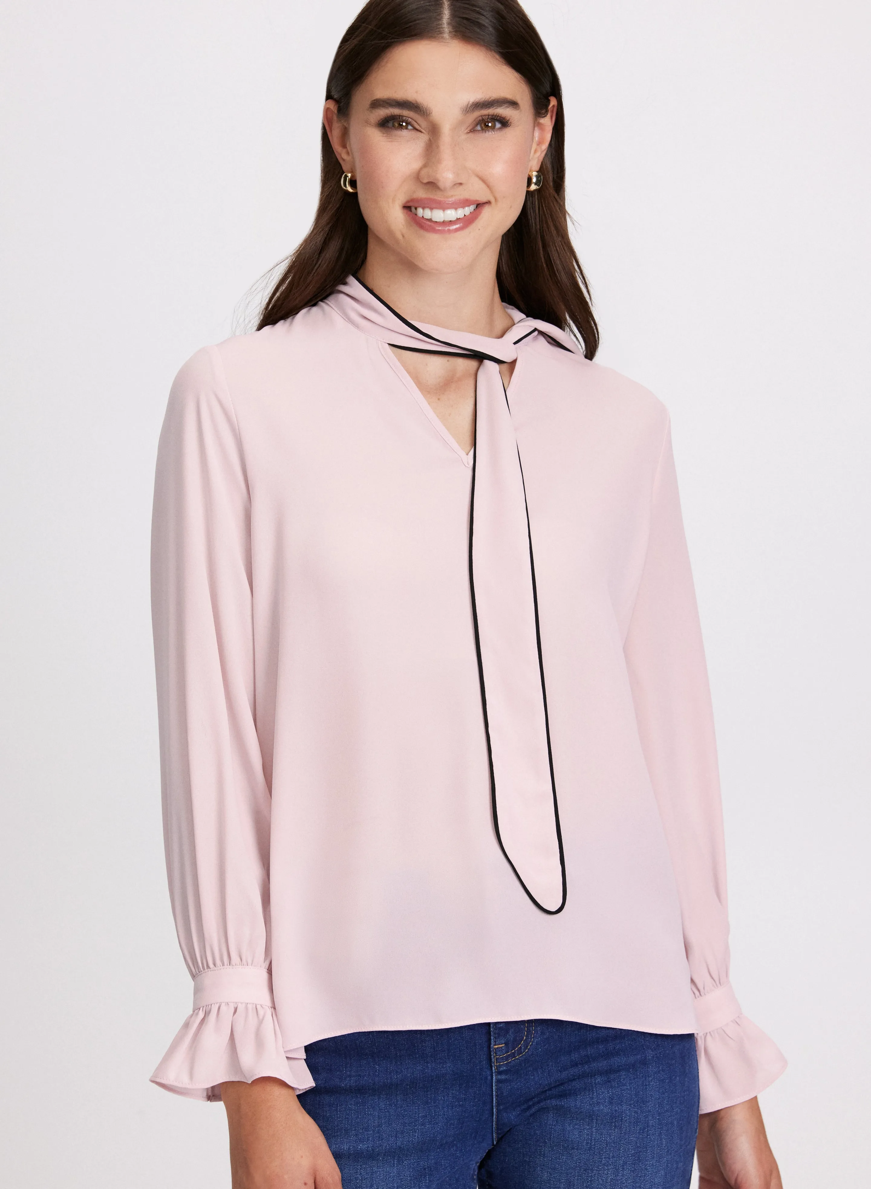 Tie Neck Long Sleeve Blouse sold by Laura product image thumbnail 2
