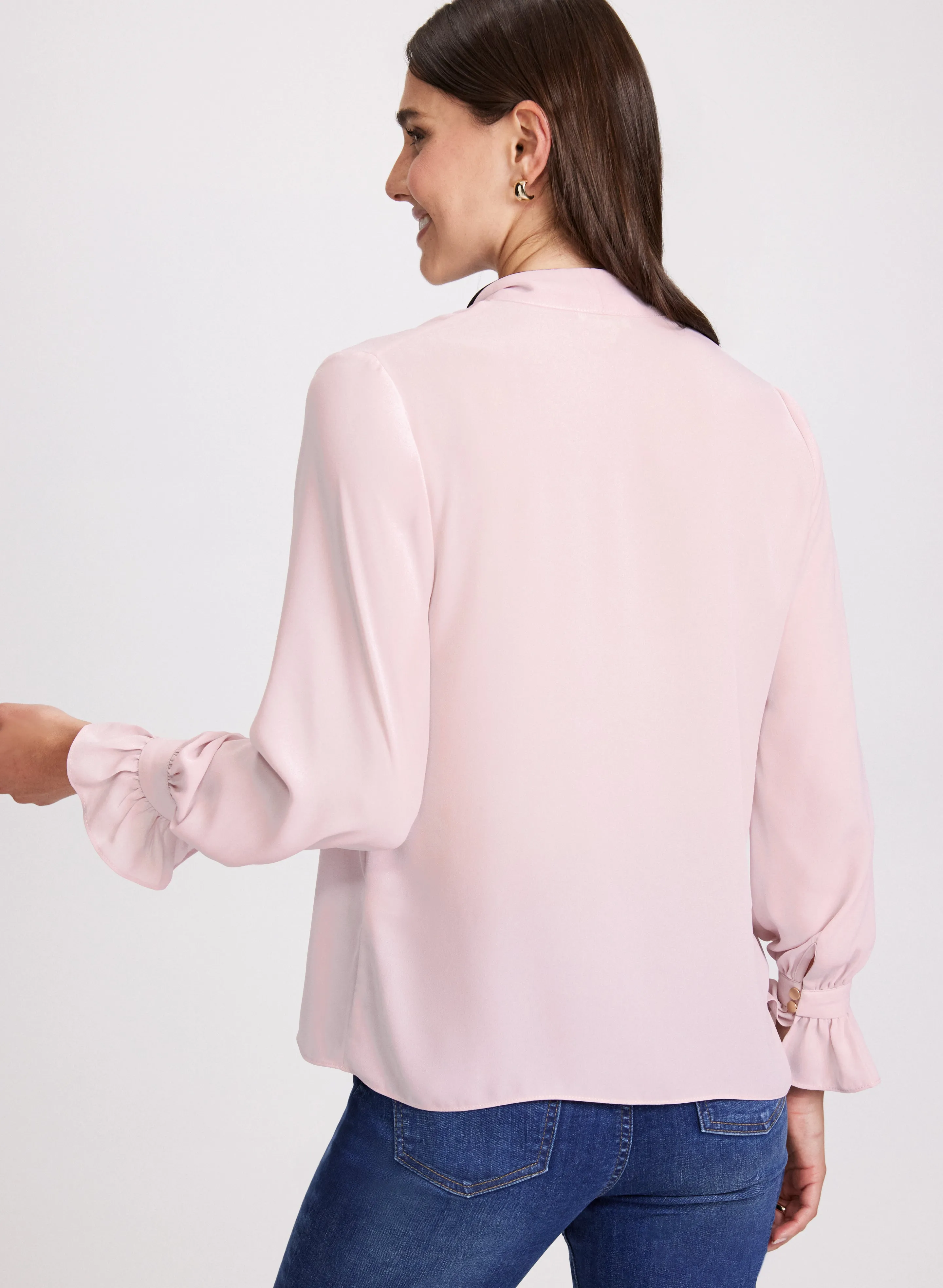 Tie Neck Long Sleeve Blouse sold by Laura product image thumbnail 3