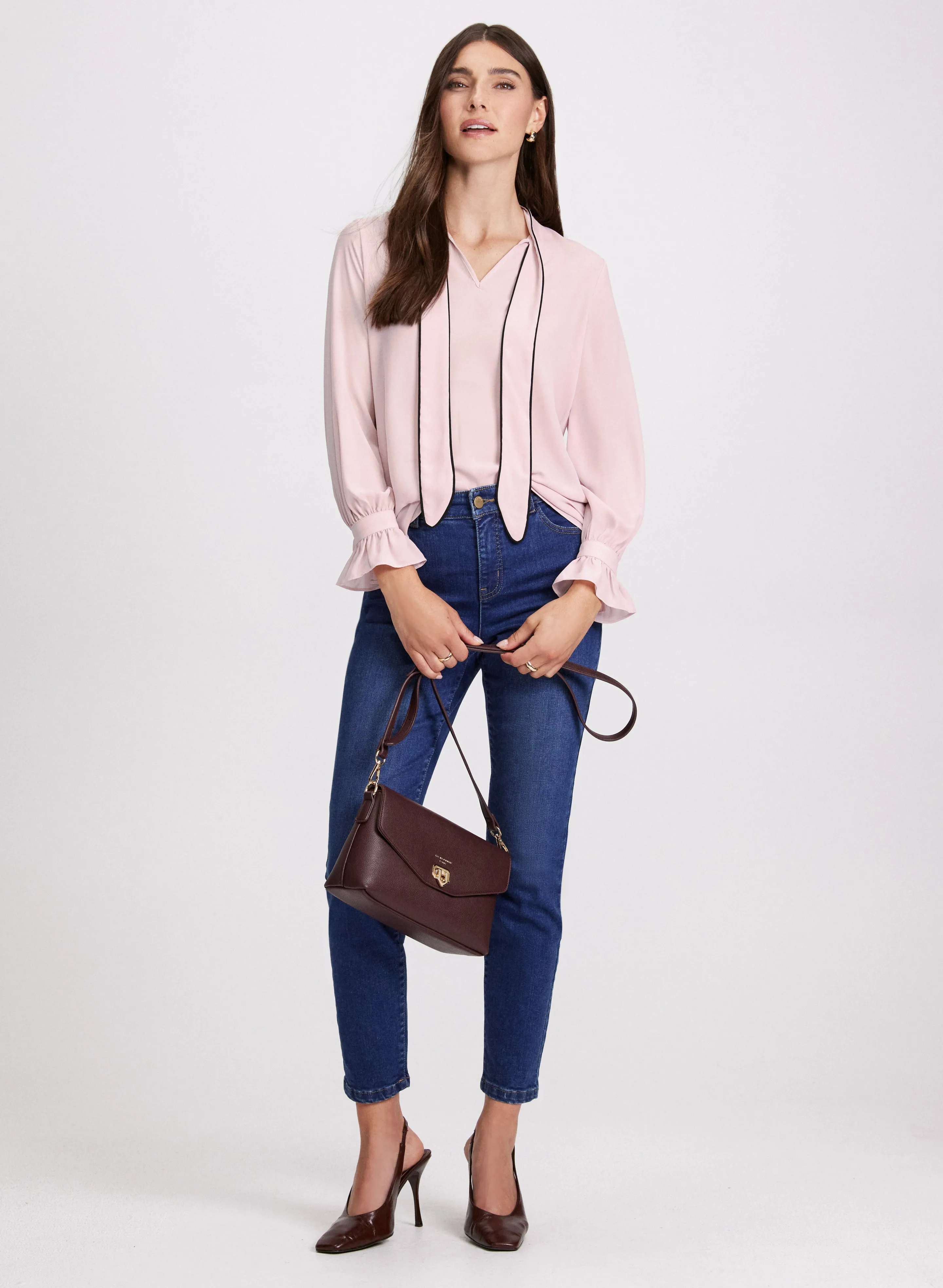 Tie Neck Long Sleeve Blouse sold by Laura product image thumbnail 4