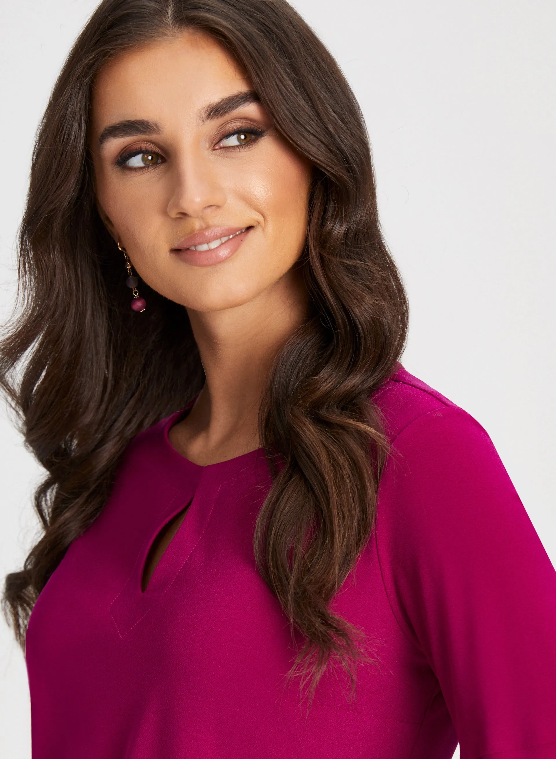 Ruffle Sleeve Keyhole Top sold by Laura product image thumbnail 2