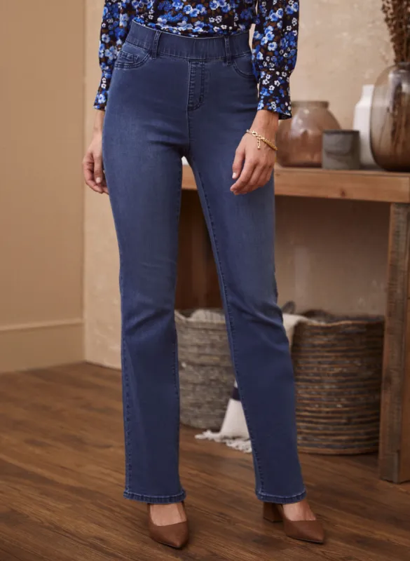 Pull-On Bootcut Jeans sold by Laura