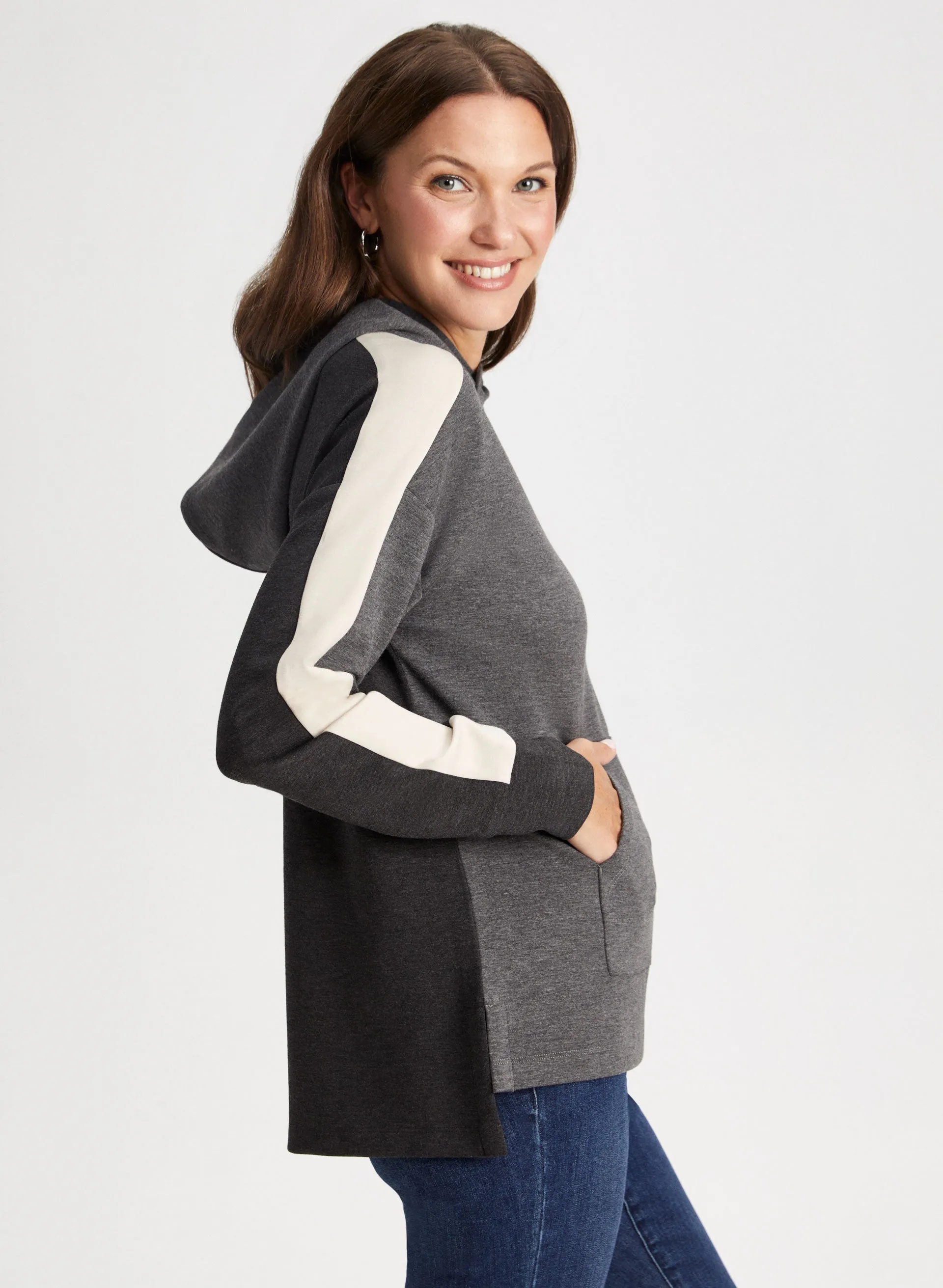 Hooded Colour Block Sweater sold by Laura product image thumbnail 4