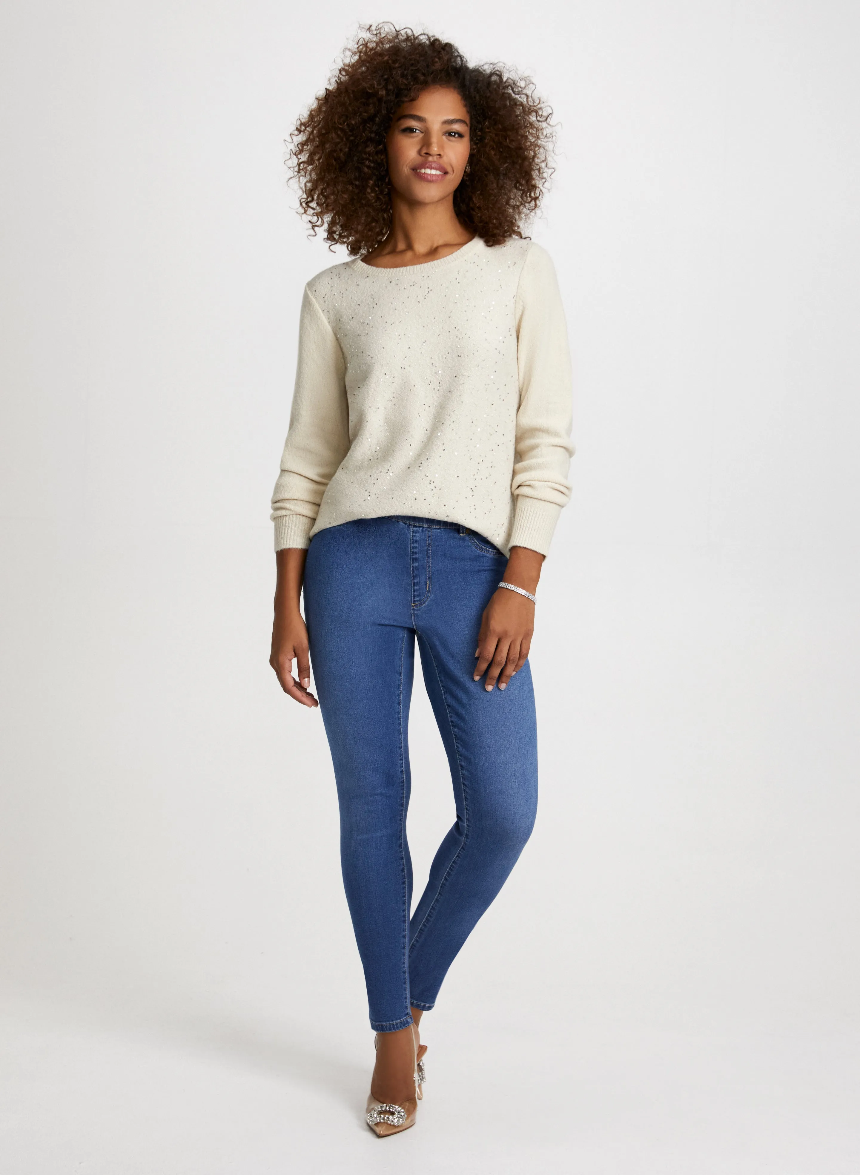 Crewneck Sweater & Pull-On Jeans sold by Laura