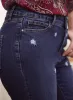 Floral Embroidery Straight Leg Jeans sold by Laura