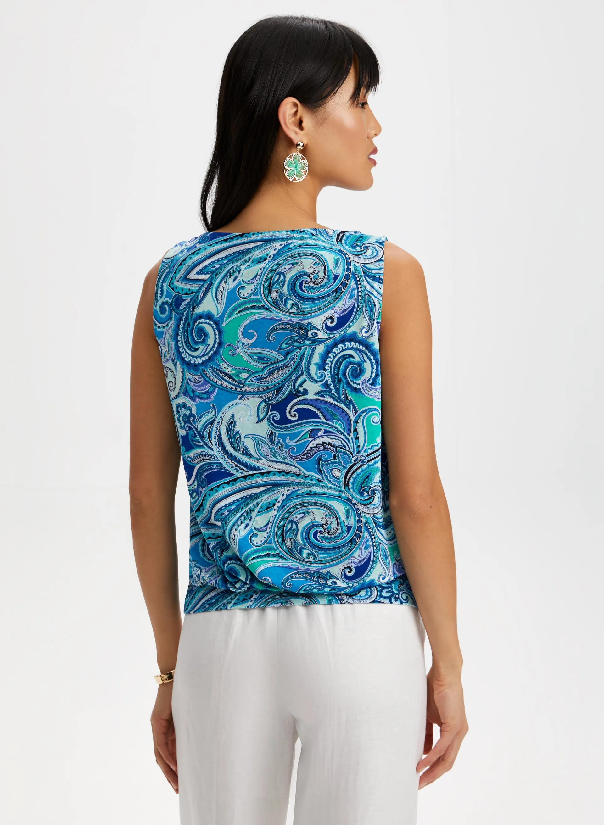 Paisley Print Sleeveless Top sold by Laura product image thumbnail 4