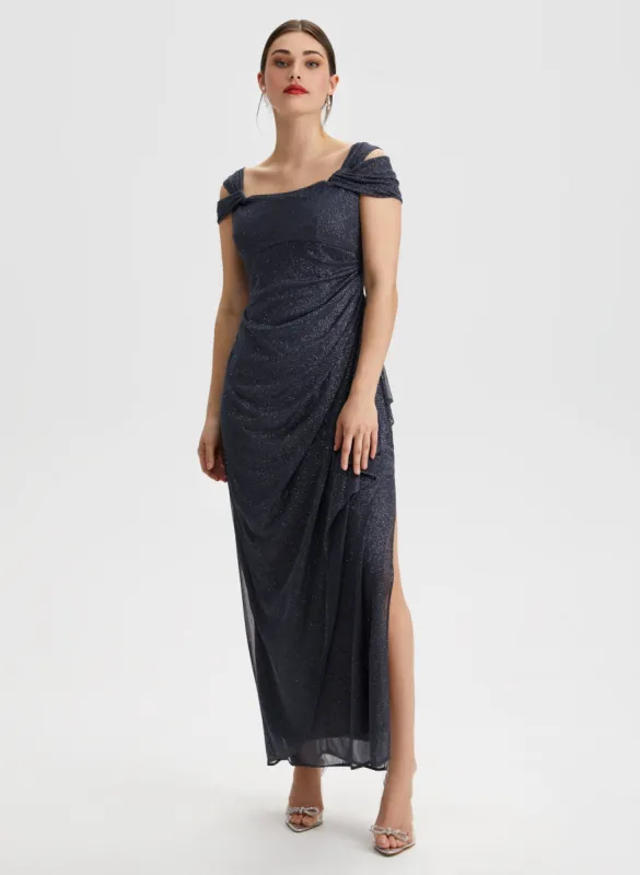 Bardot Neck Glitter Dress sold by Laura