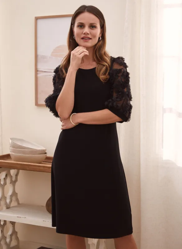 Organza Balloon Sleeve Dress sold by Laura