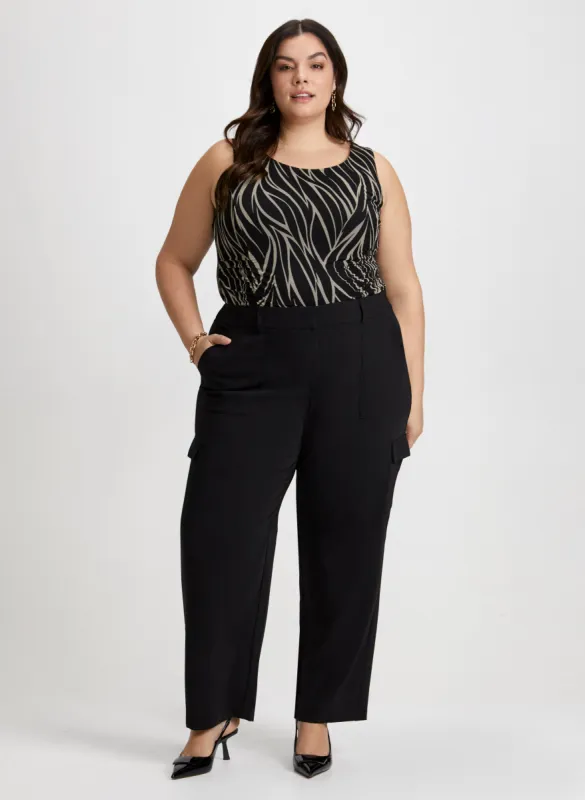 Zebra Print Top & Cargo Pants sold by Laura