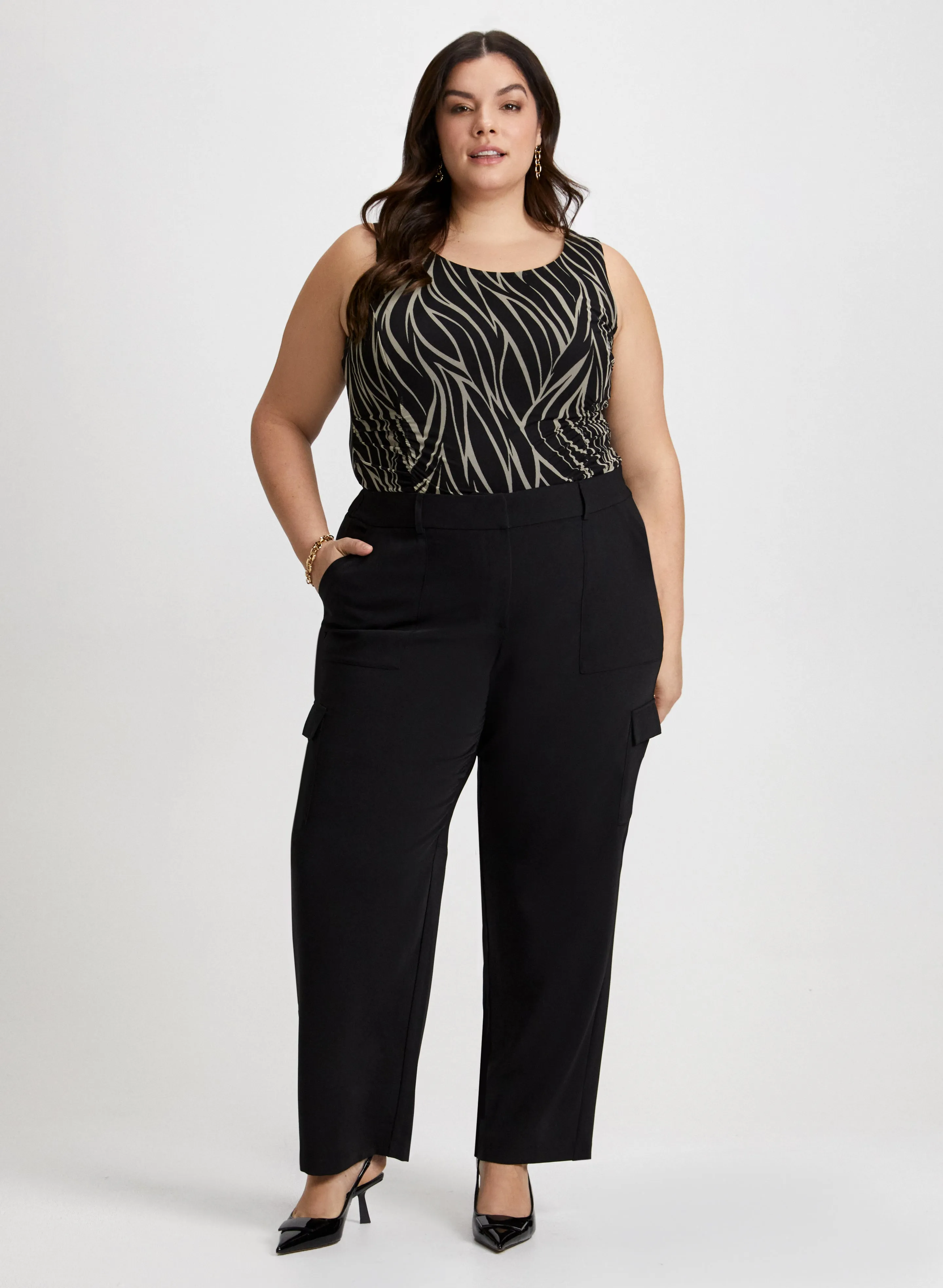 Zebra Print Top & Cargo Pants sold by Laura