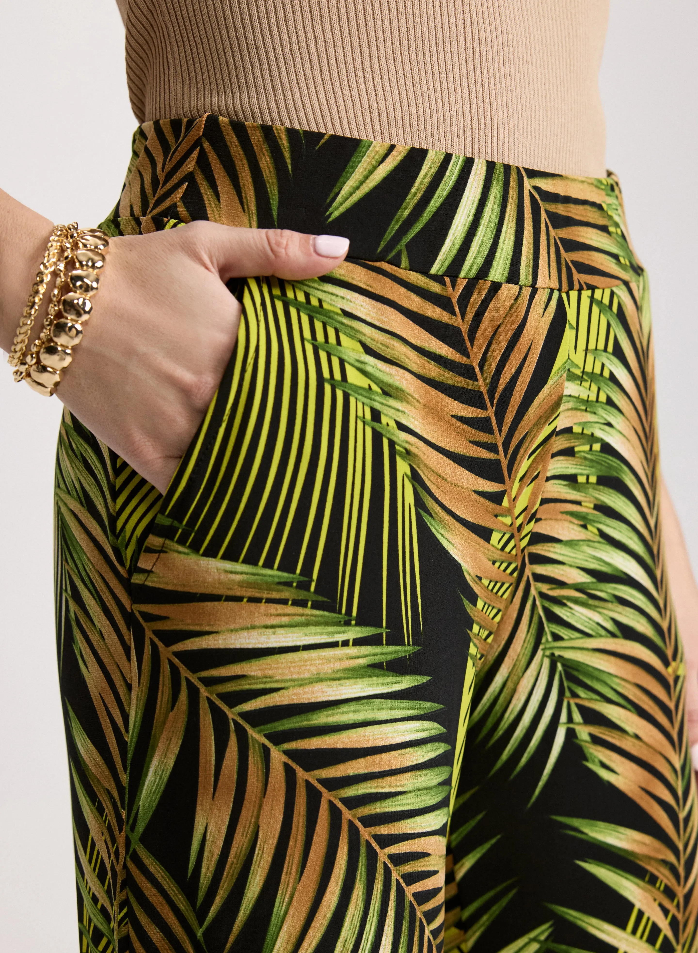 Palm Print Wide Leg Pants sold by Laura product image thumbnail 5