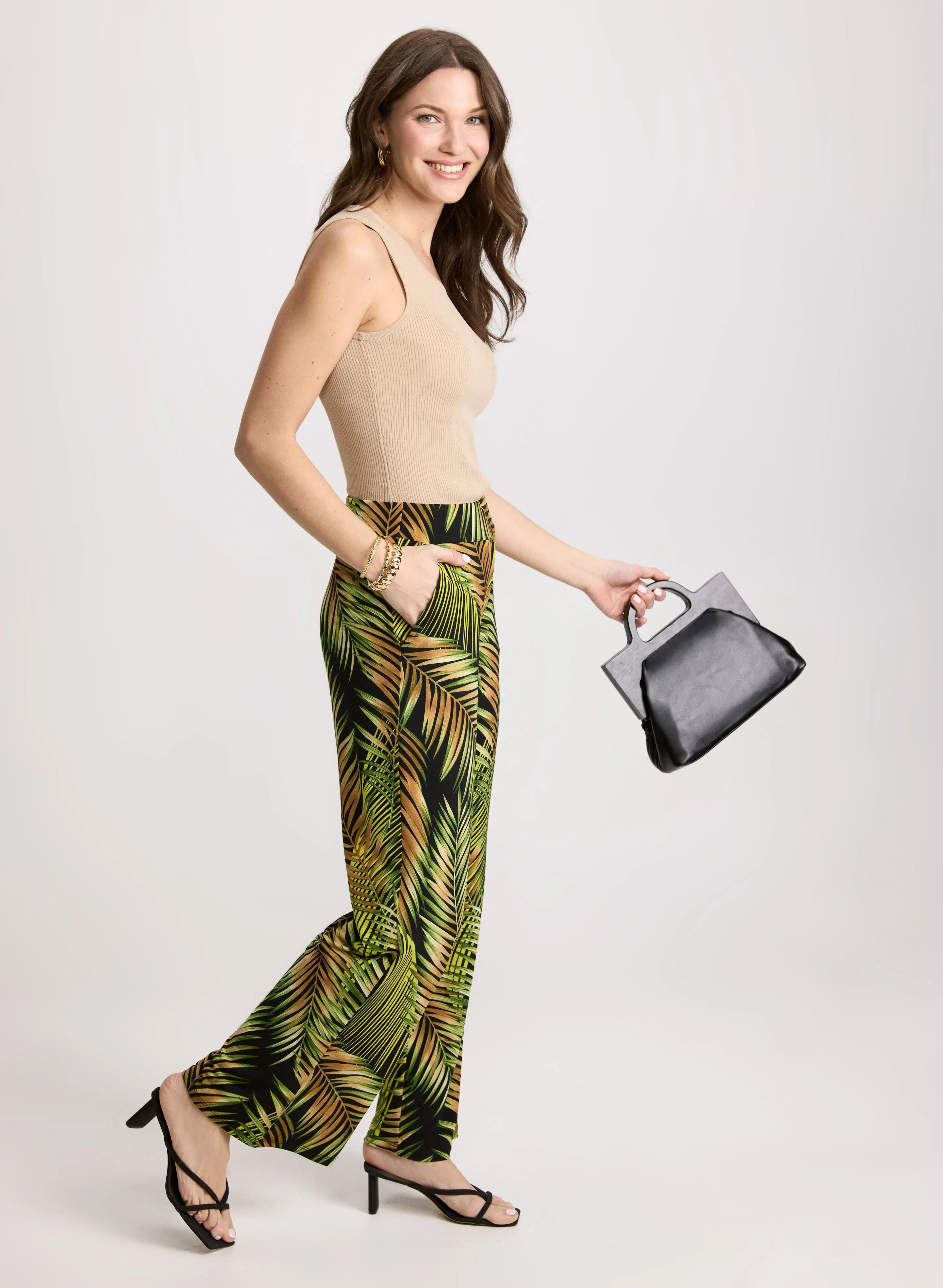 Palm Print Wide Leg Pants sold by Laura product image thumbnail 3