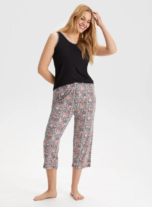 Rose & Animal Print Pyjama Set sold by Laura