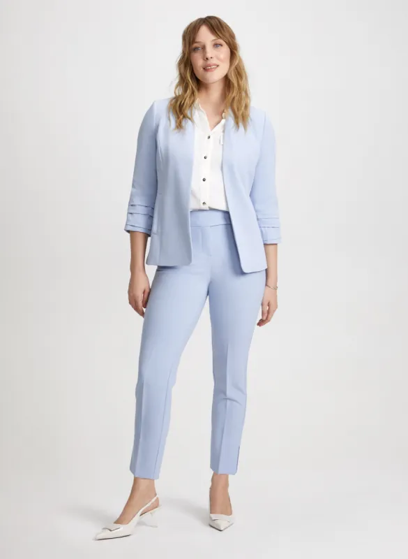 Pleated Sleeve Jacket & Slim Leg Ankle Pants sold by Laura