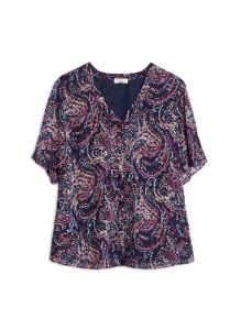 Paisley Print V-Neck Blouse sold by Laura