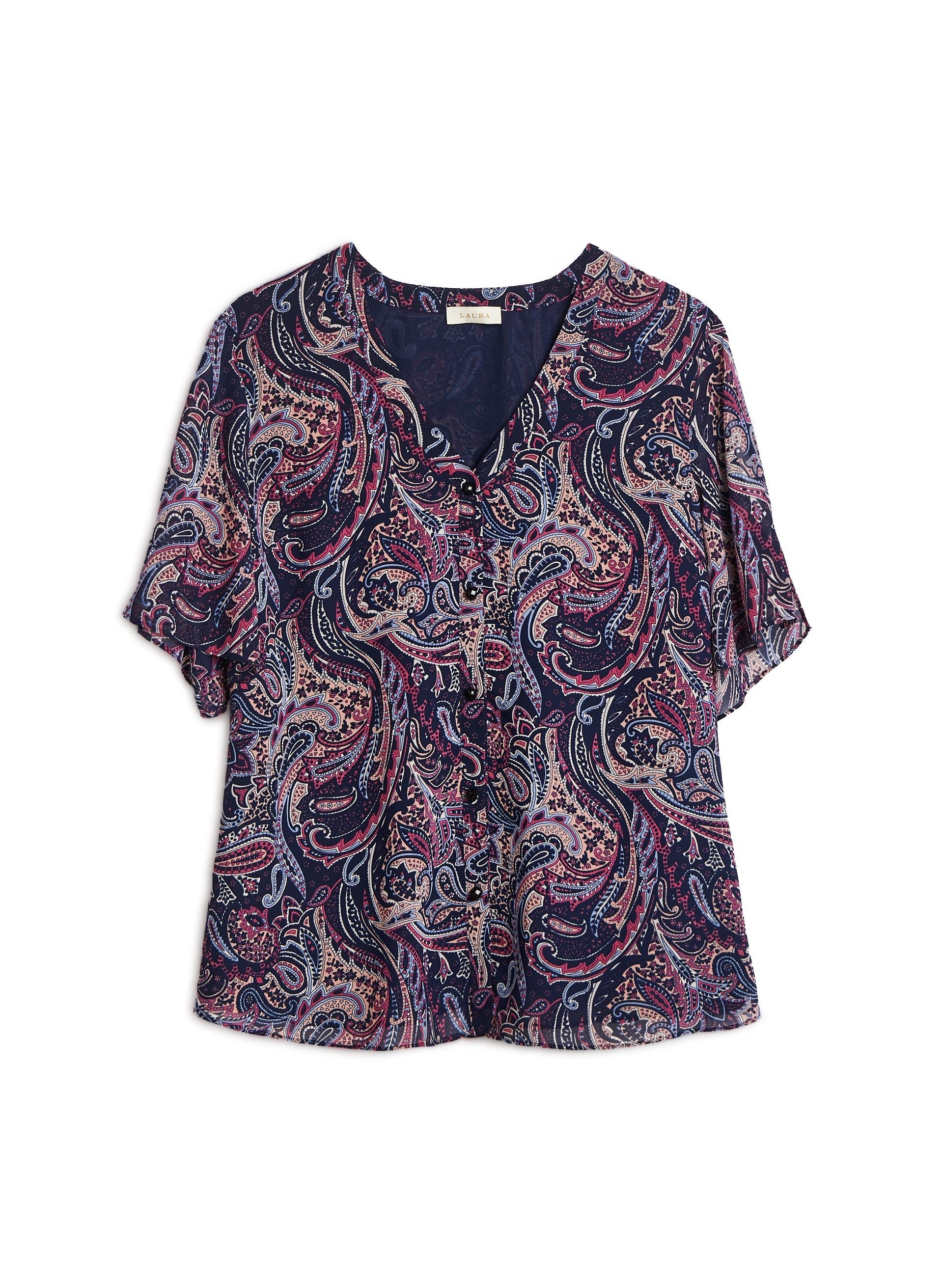 Paisley Print V-Neck Blouse sold by Laura product image thumbnail 5