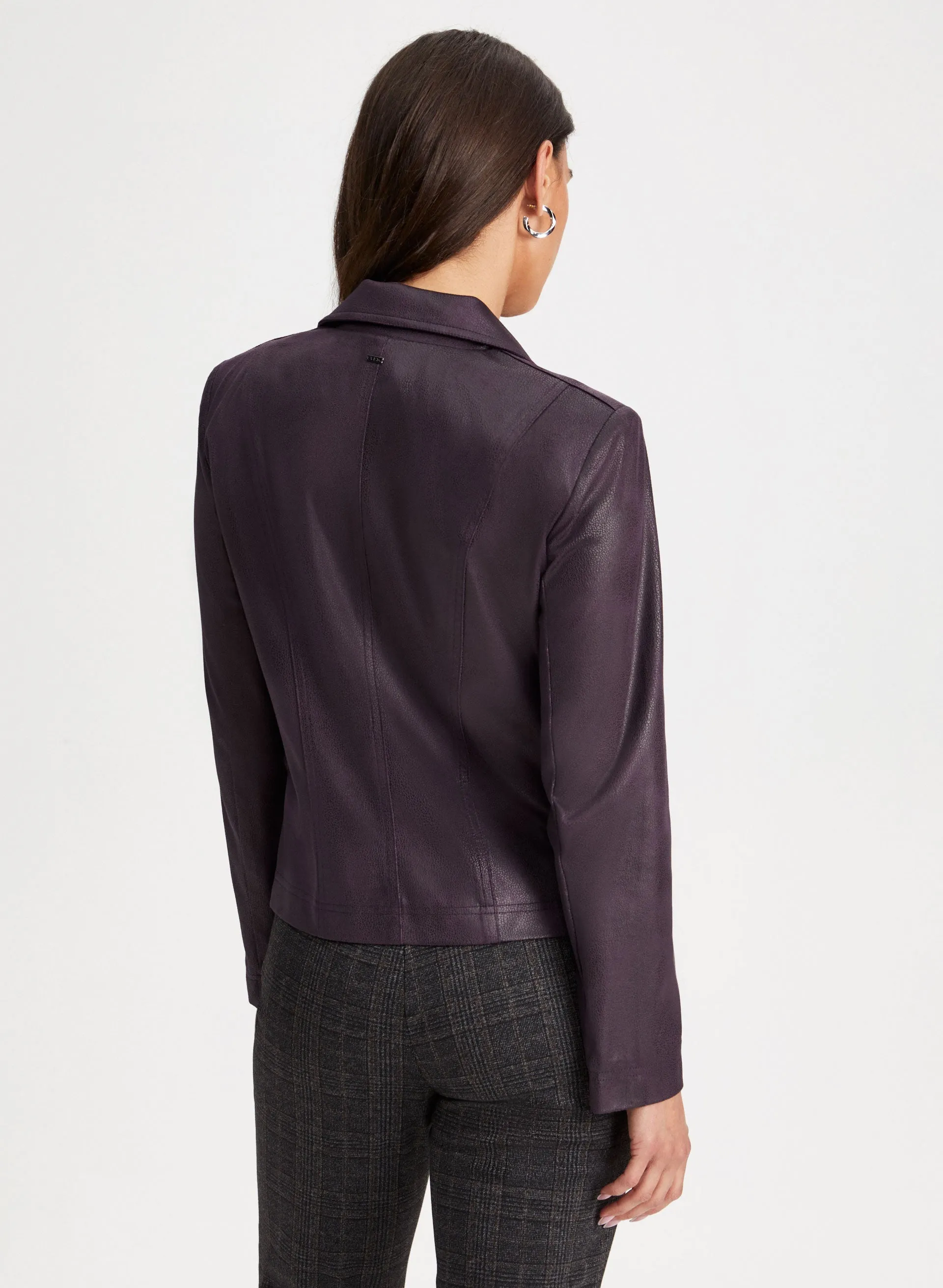 Stud Detail Faux Suede Jacket sold by Laura product image thumbnail 2