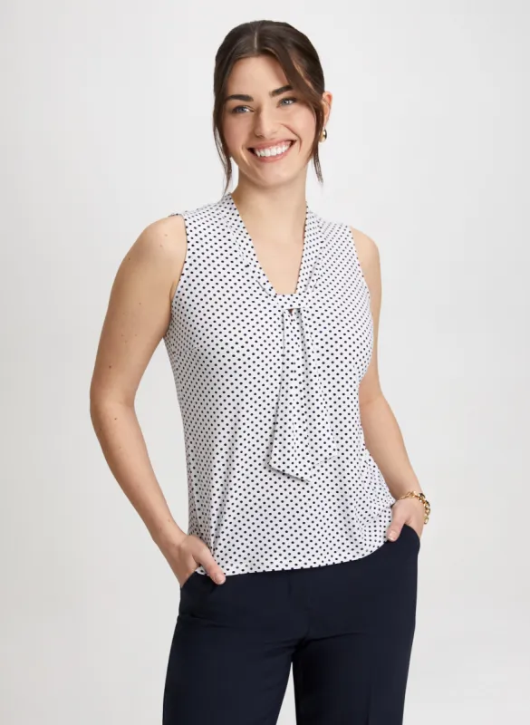 Dot Motif Sleeveless Top sold by Laura