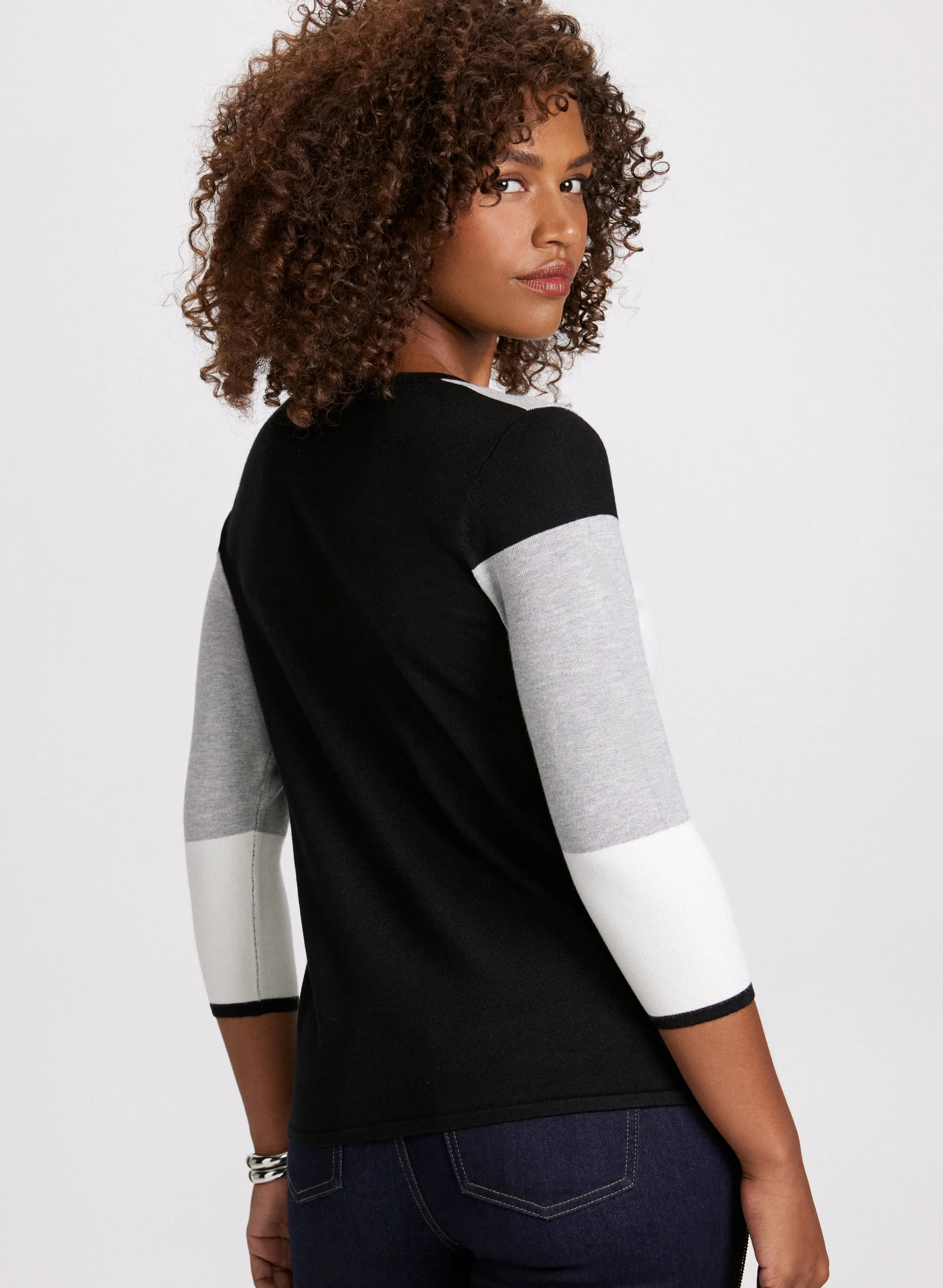 Scoop Neck Colour Block Sweater sold by Laura product image thumbnail 3