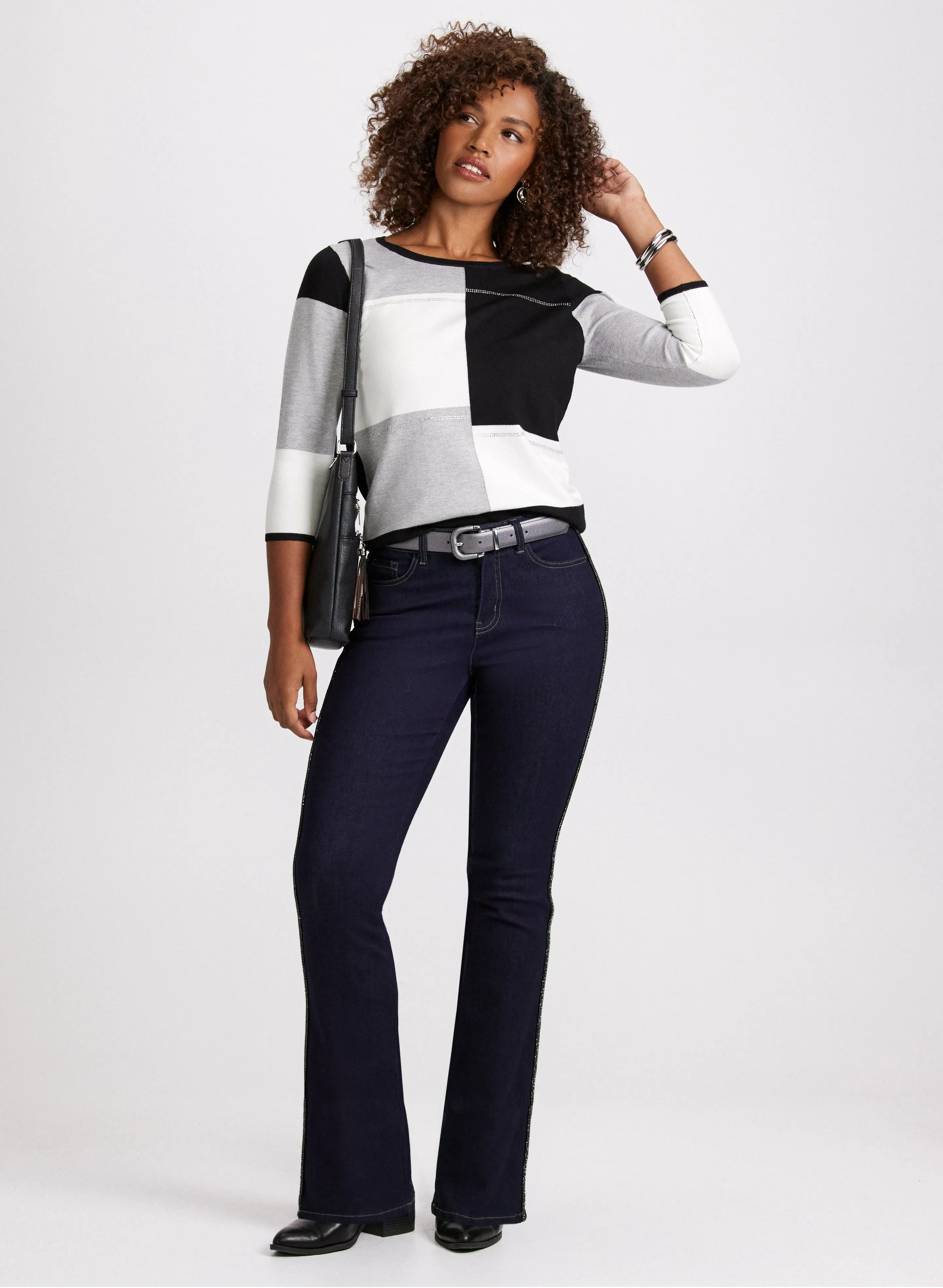 Scoop Neck Colour Block Sweater sold by Laura product image thumbnail 4