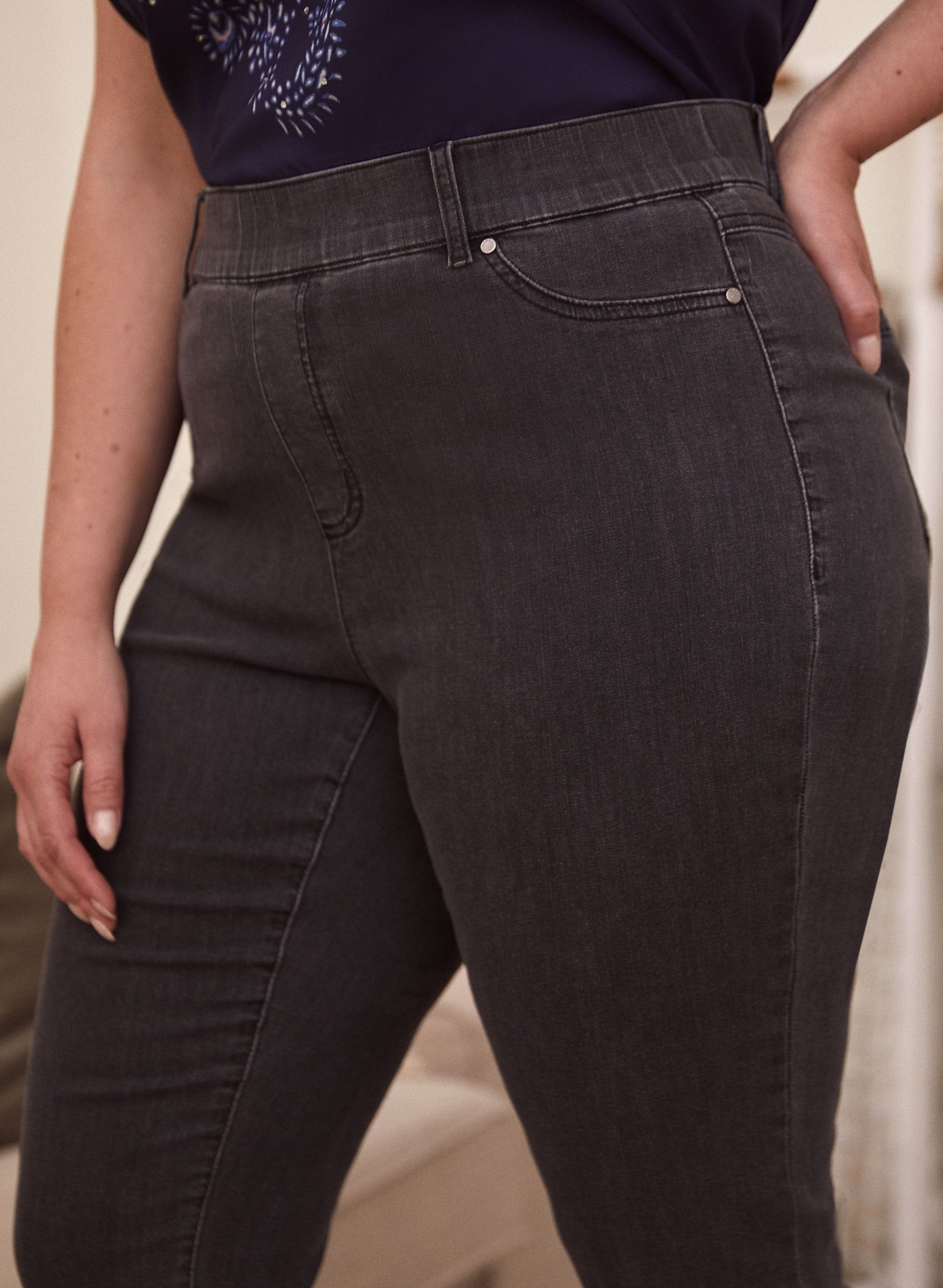 Straight Leg Pull-On Jeans sold by Laura product image thumbnail 2