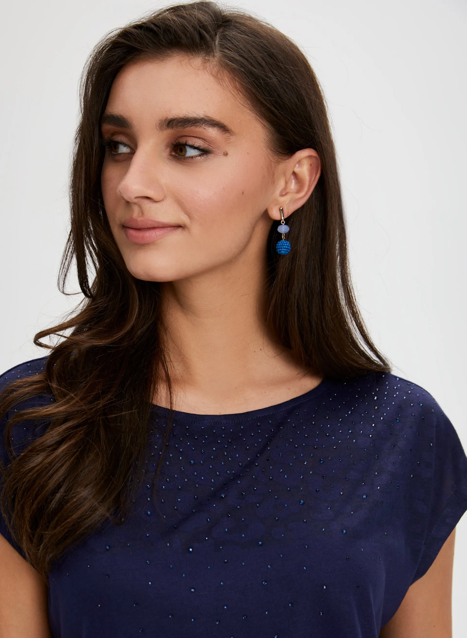 Rhinestone Detail Burnout Tee sold by Laura product image thumbnail 2