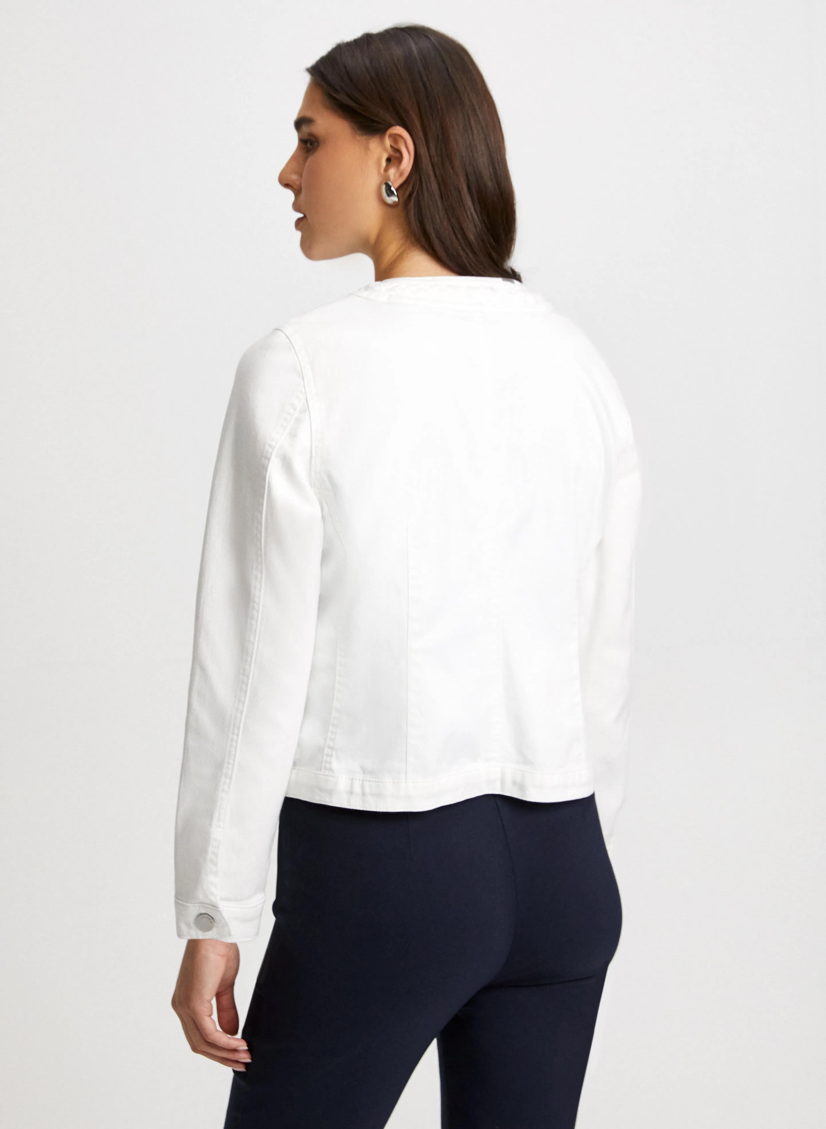 Braided Trim Denim Jacket sold by Laura product image thumbnail 4