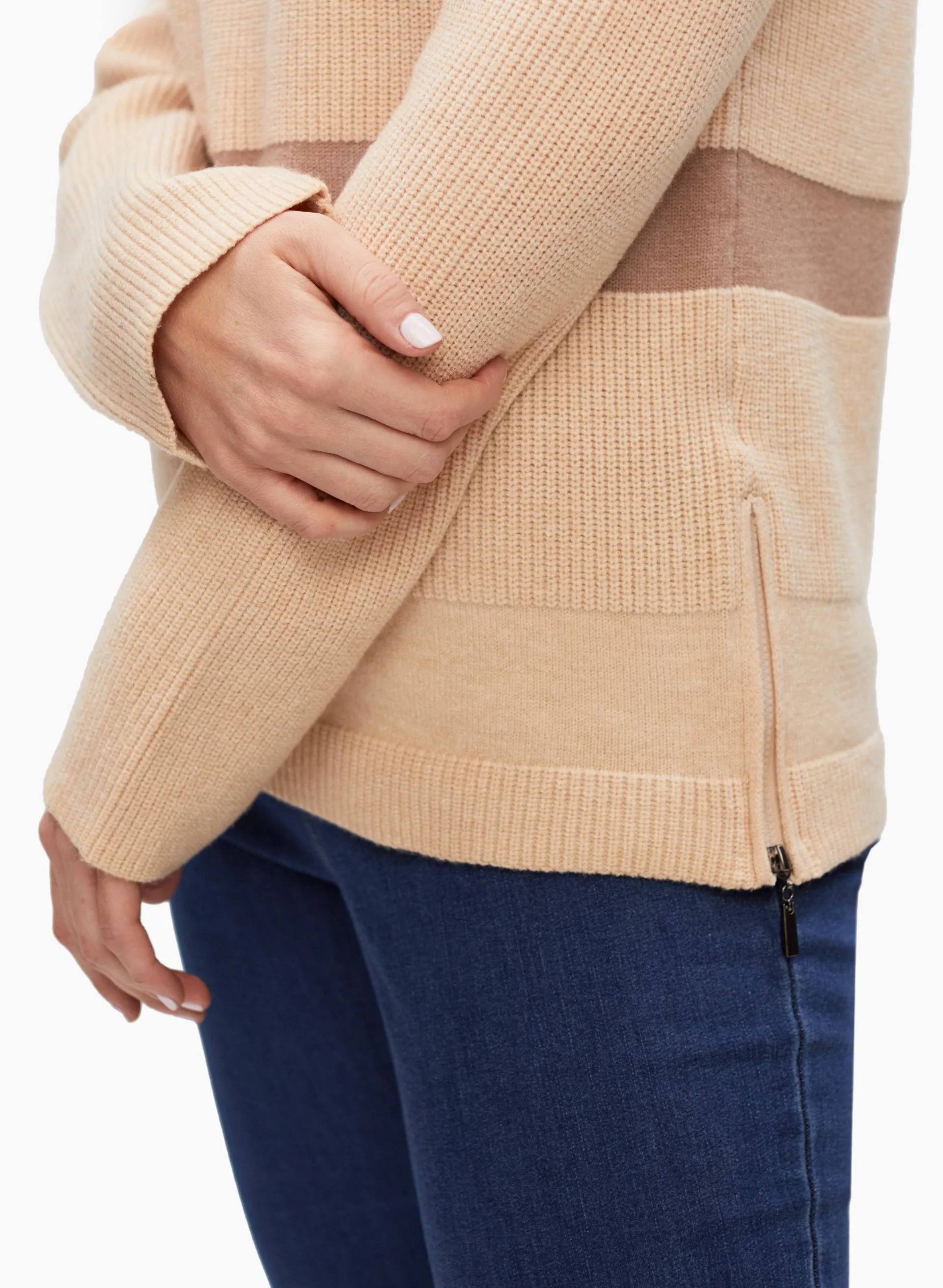 Mock Neck Stripe Detail Sweater sold by Laura product image thumbnail 5