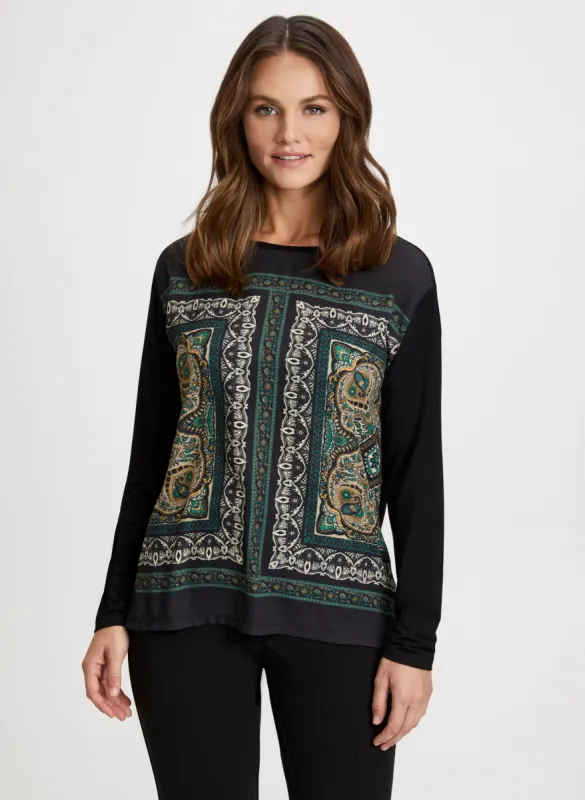 Paisley Print Long Sleeve Top sold by Laura
