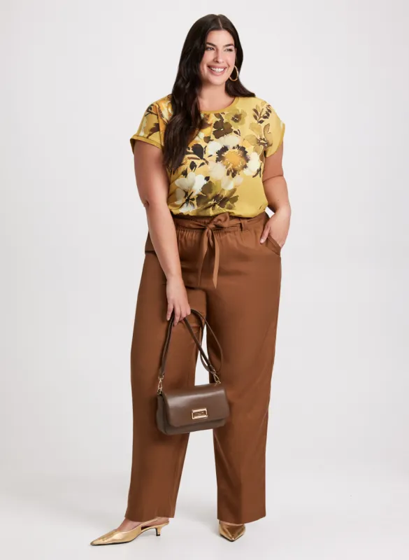 Floral Print Top & Wide Leg Pants sold by Laura