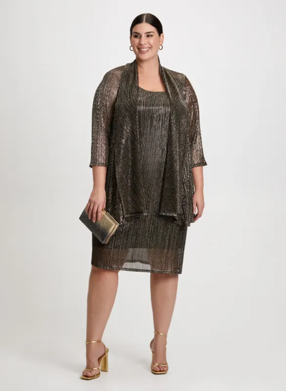 Metallic Dress & Jacket Set sold by Laura
