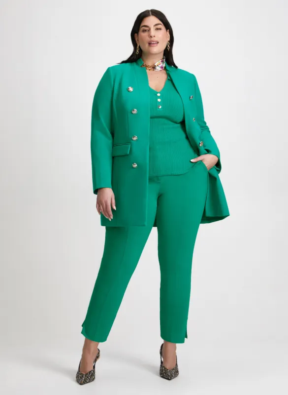 Redingote Jacket & Bengaline Ankle Pants sold by Laura