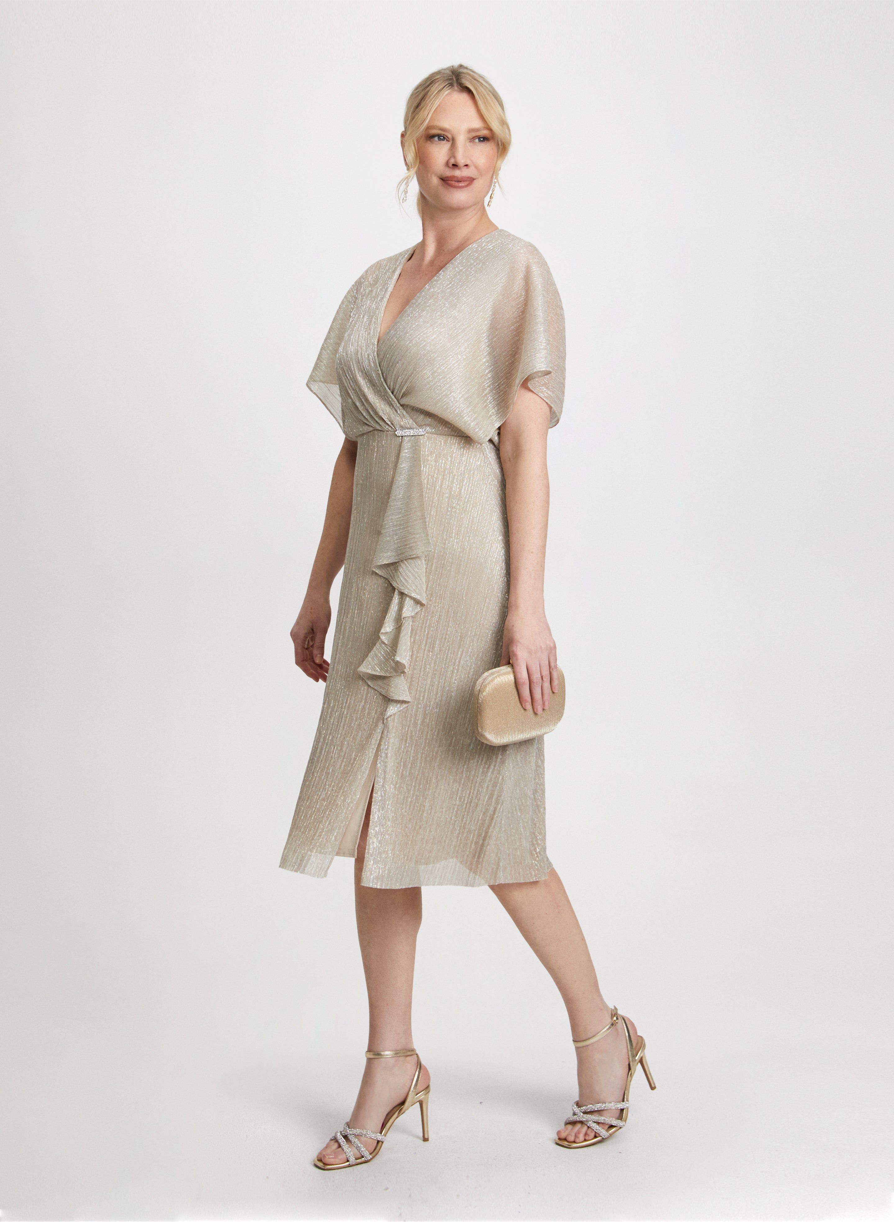 Joseph Ribkoff - Metallic Ruffle Dress sold by Laura product image thumbnail 2