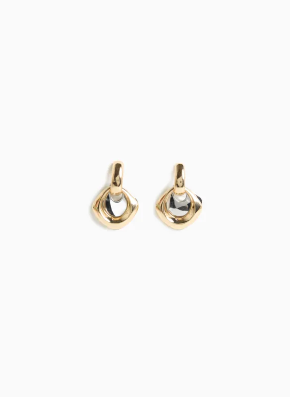 Two-Tone Doorknocker Earrings sold by Laura