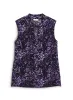 Abstract Floral Print Sleeveless Top sold by Laura