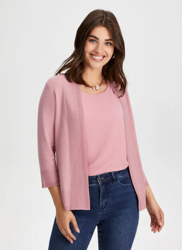 Short Rib Detail Cardigan sold by Laura