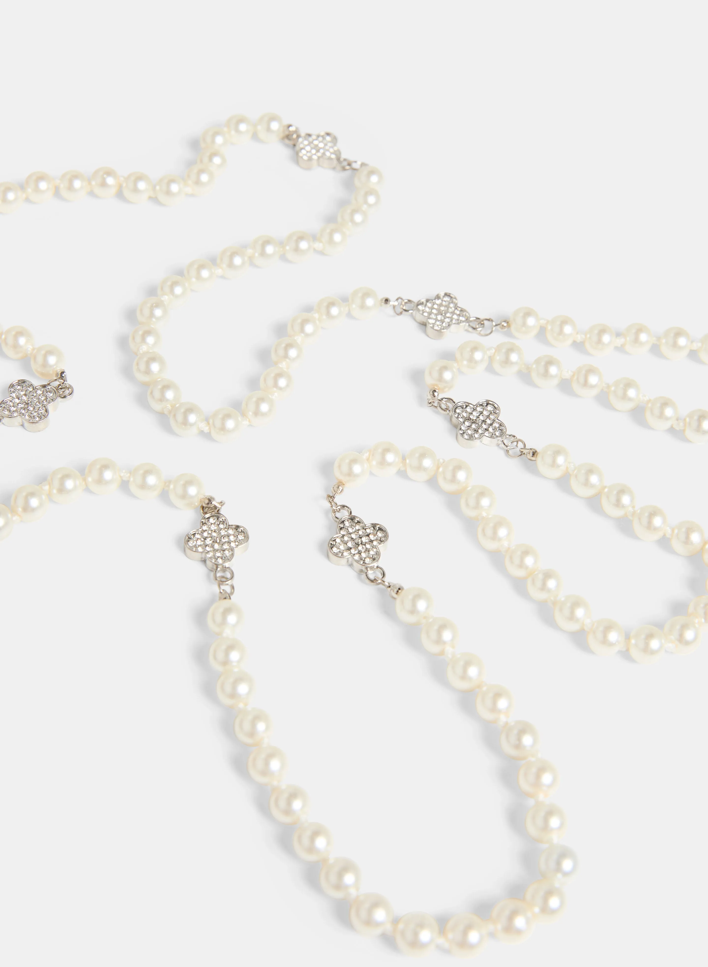 Crystal Clover Detail Necklace sold by Laura product image thumbnail 2