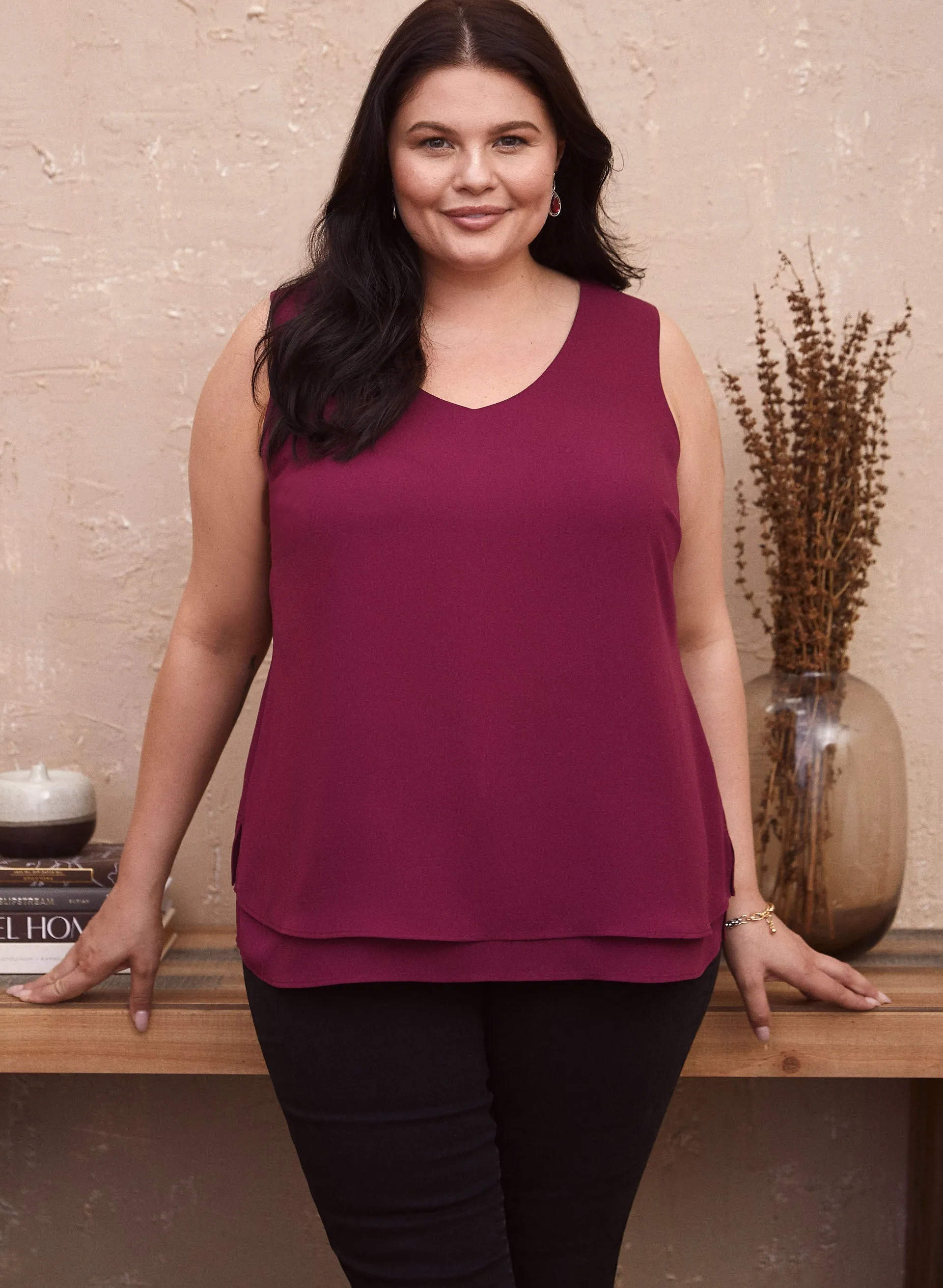 Sleeveless V-Neck Blouse sold by Laura