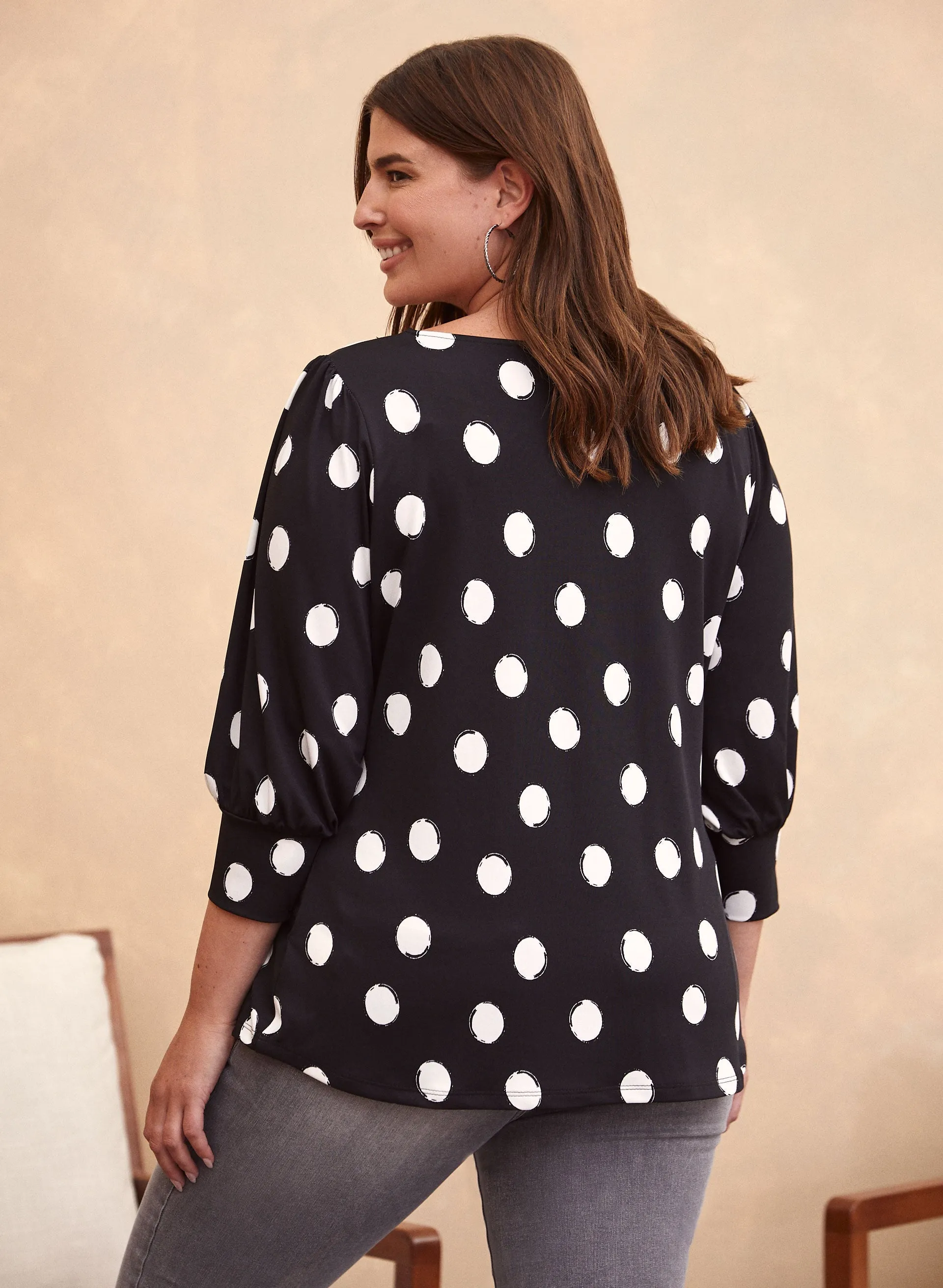 Polka Dot Print Top sold by Laura product image thumbnail 3