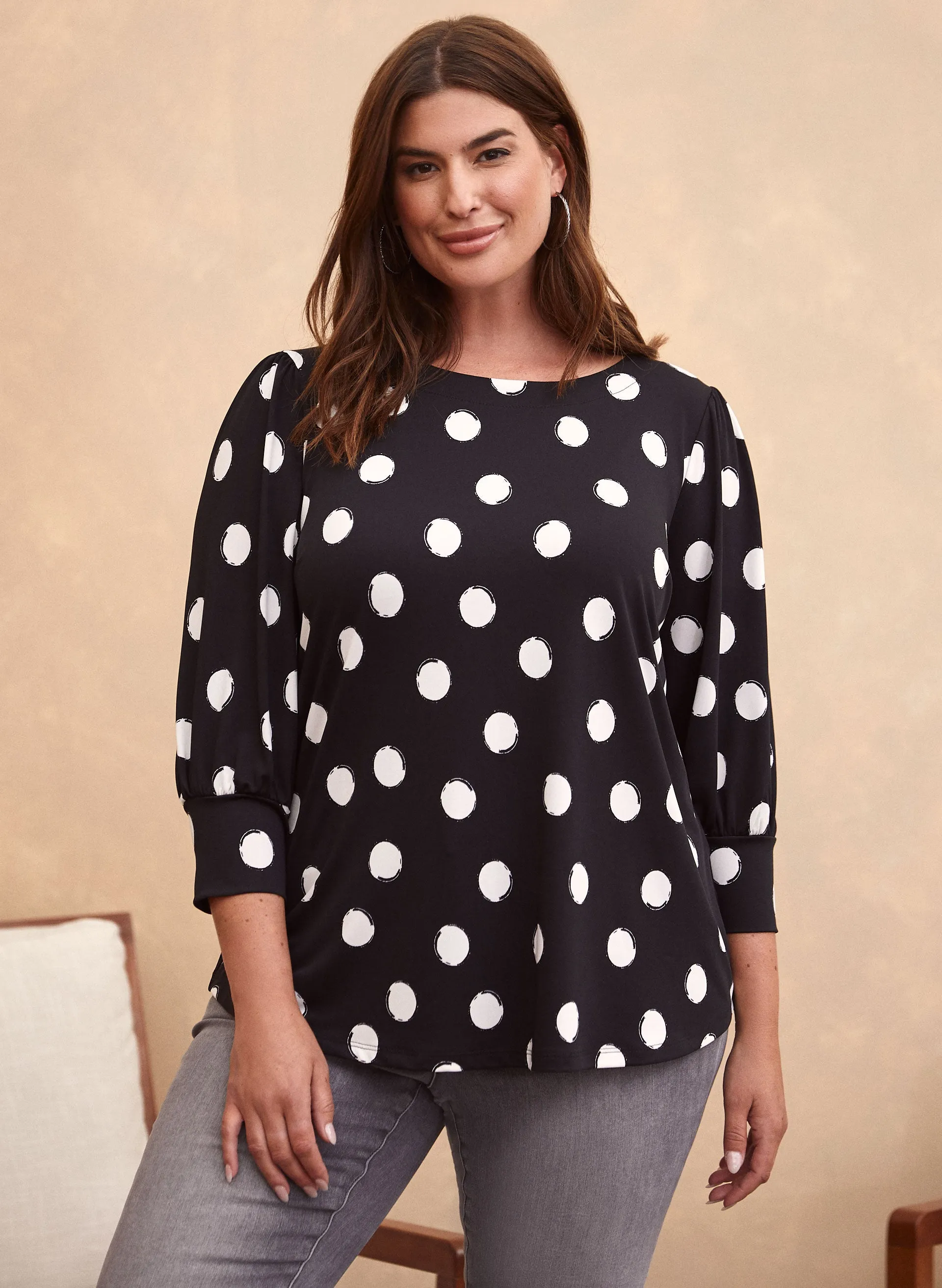 Polka Dot Print Top sold by Laura