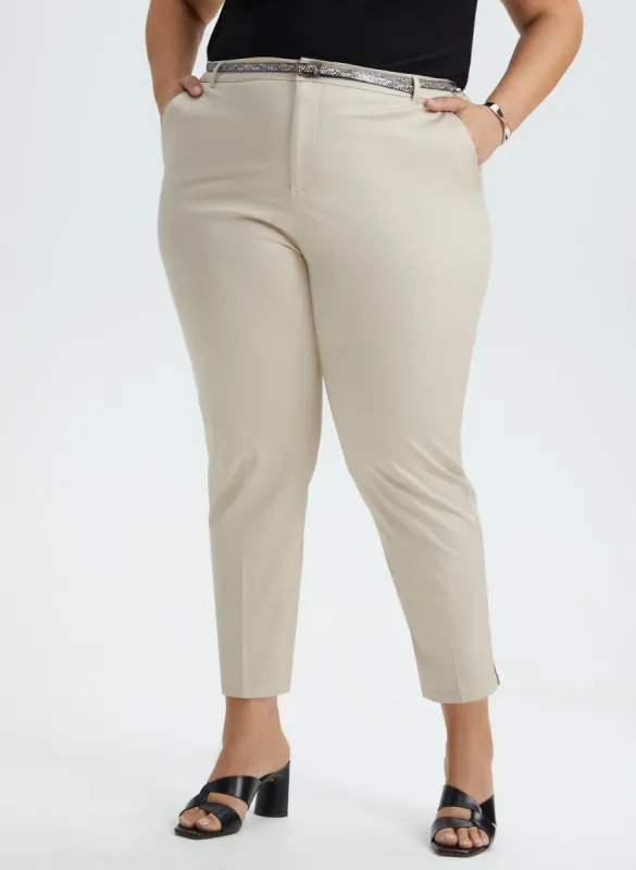 Stretch Sateen Capri and Belt sold by Laura