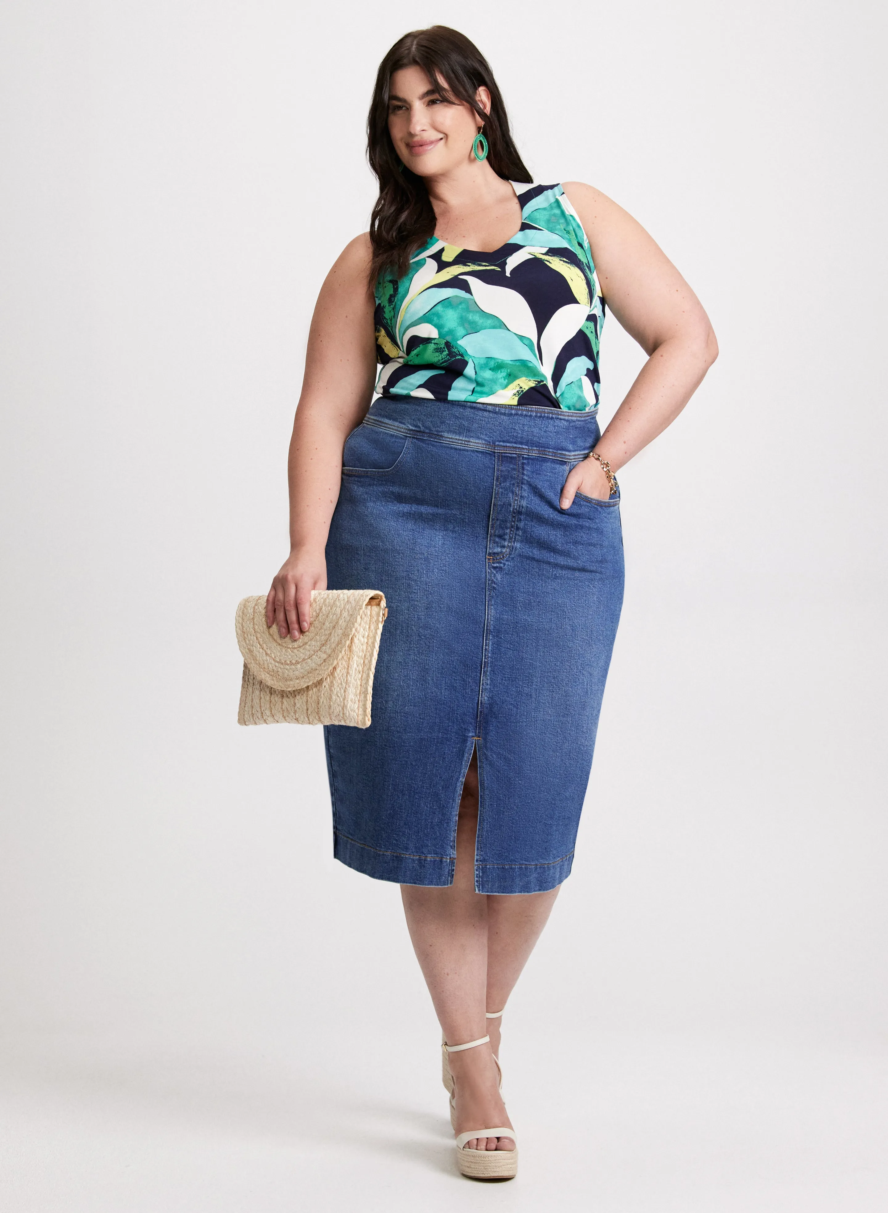 Leaf Print Sleeveless Top sold by Laura product image thumbnail 3