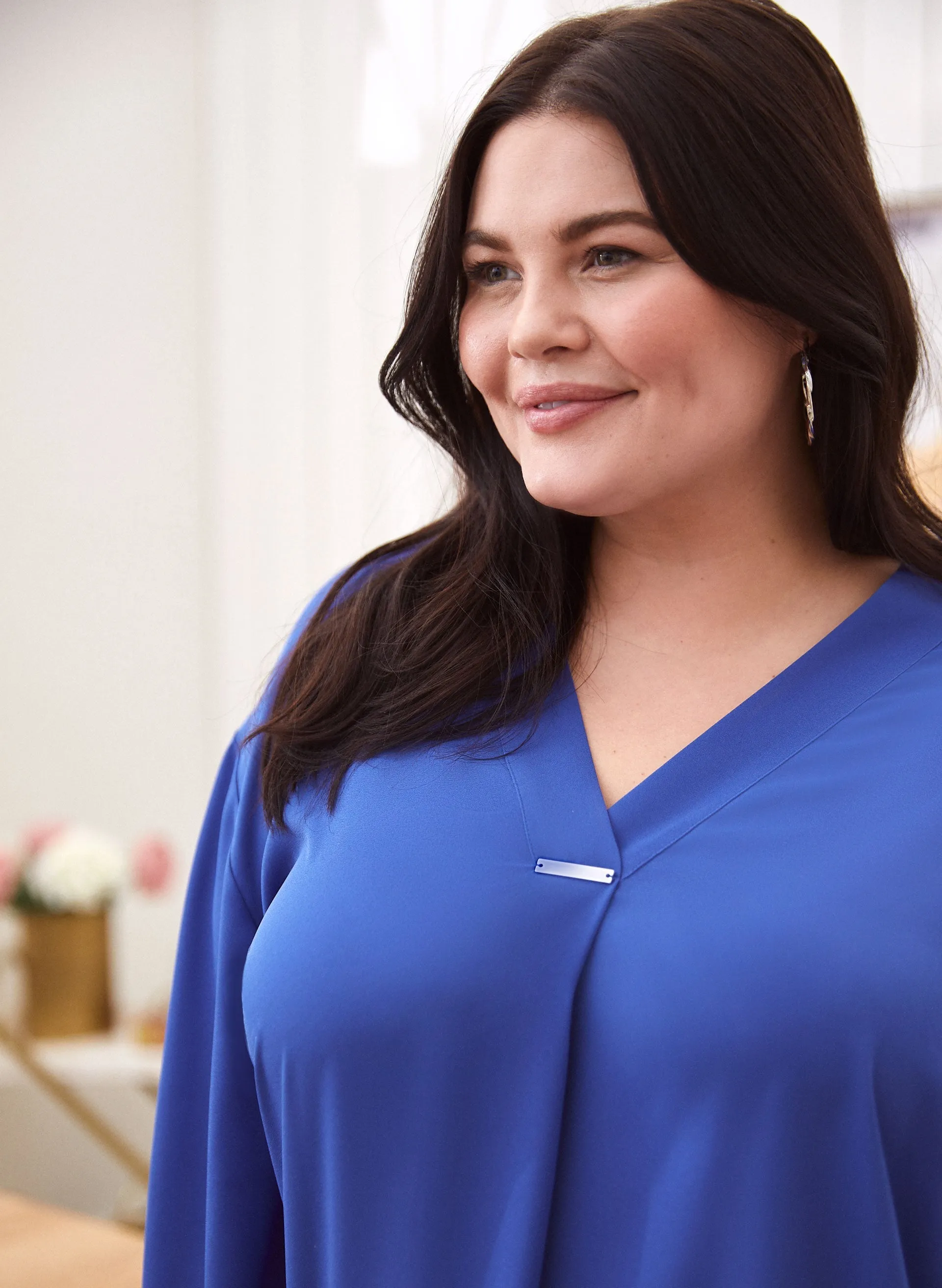 3/4 Sleeve V-Neck Blouse sold by Laura product image thumbnail 2