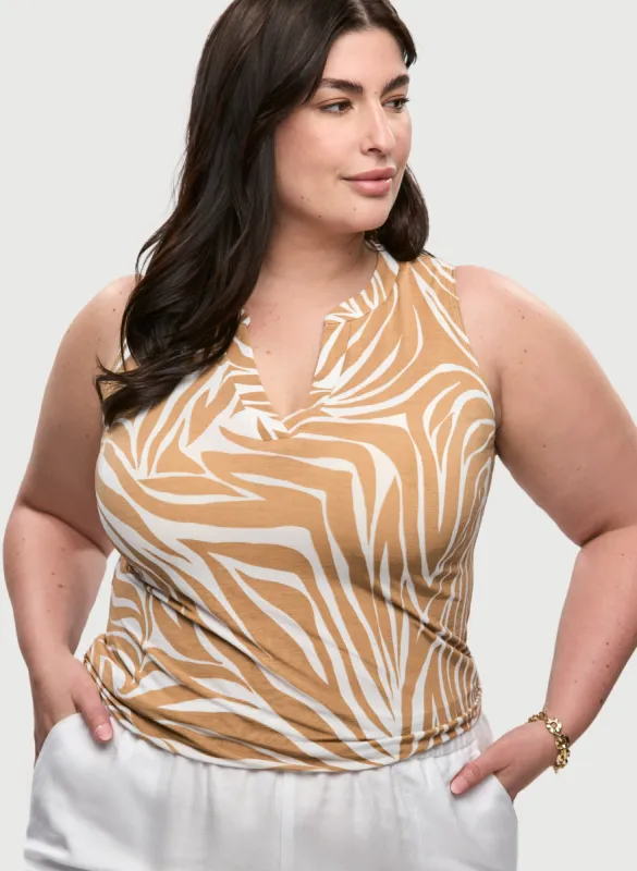 Zebra Print Sleeveless Top sold by Laura