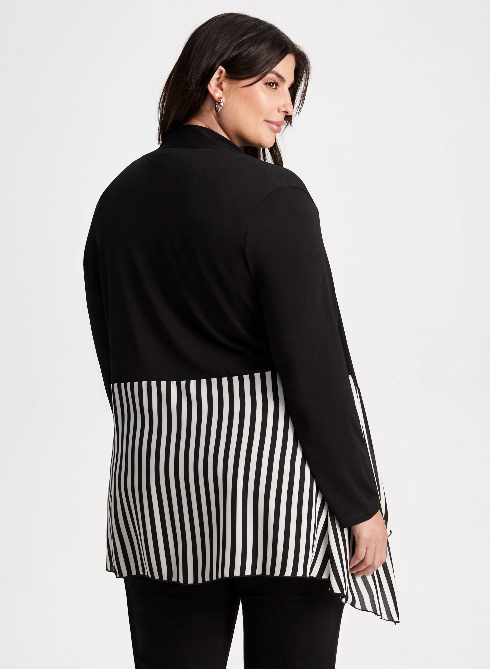 Striped Detail Open Front Top sold by Laura product image thumbnail 4