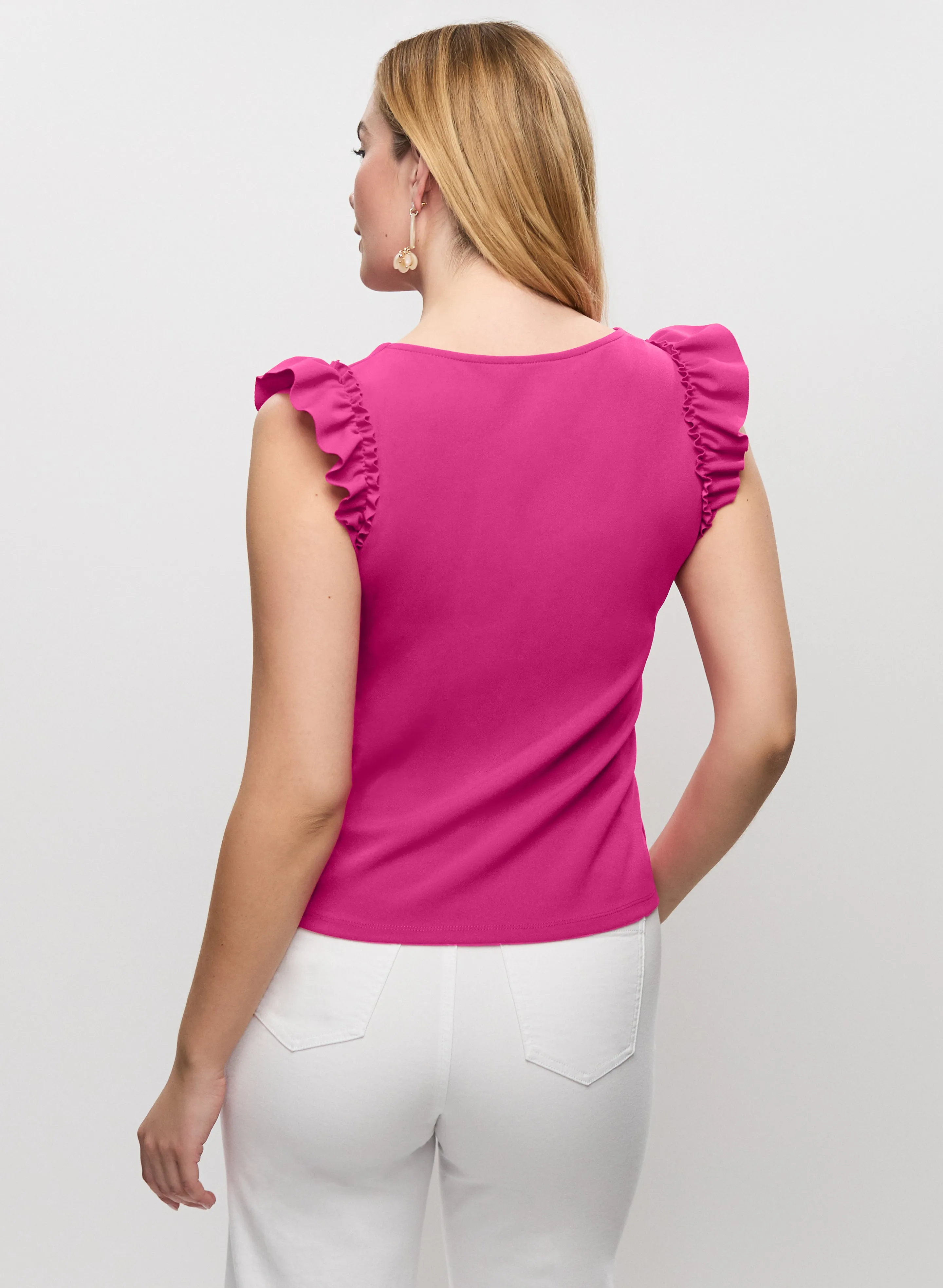 Ruffle Cap Sleeve Top sold by Laura product image thumbnail 4
