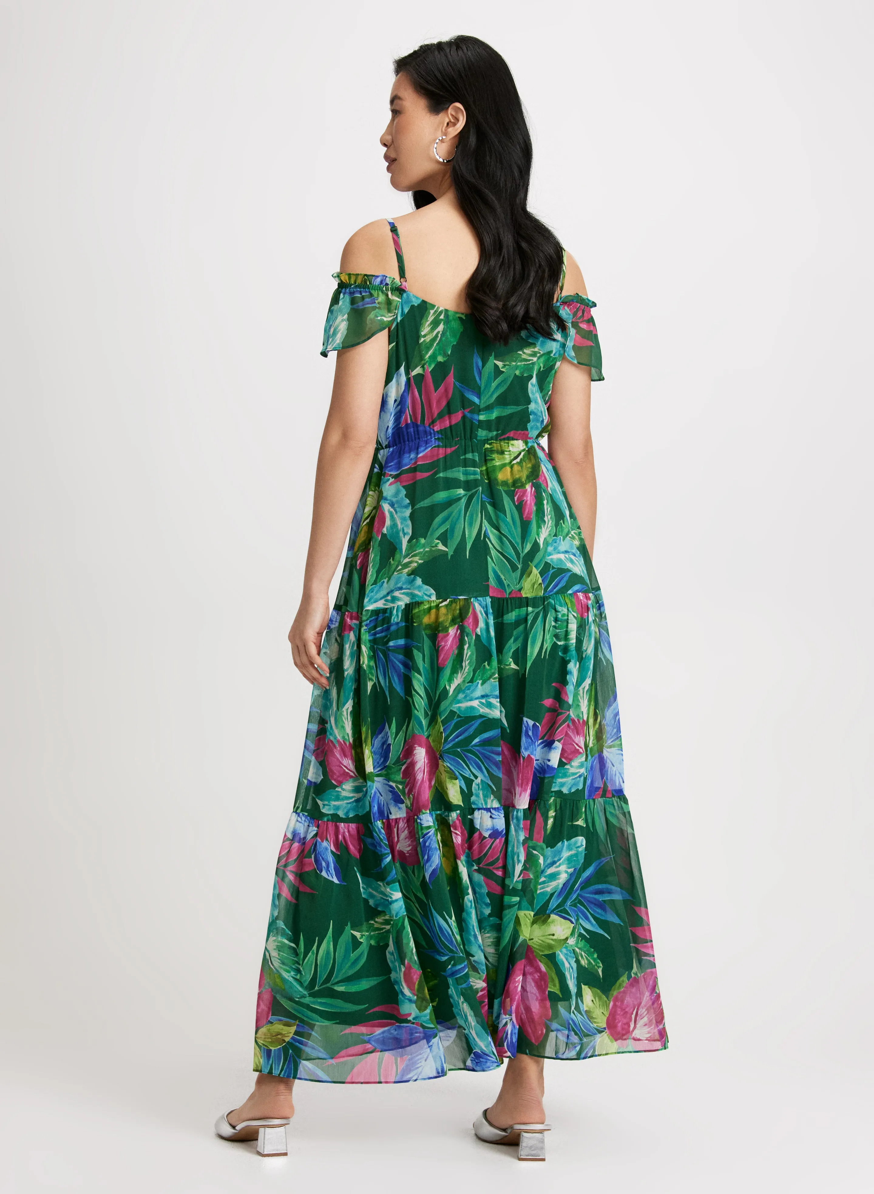 Long Floral Chiffon Dress sold by Laura product image thumbnail 5