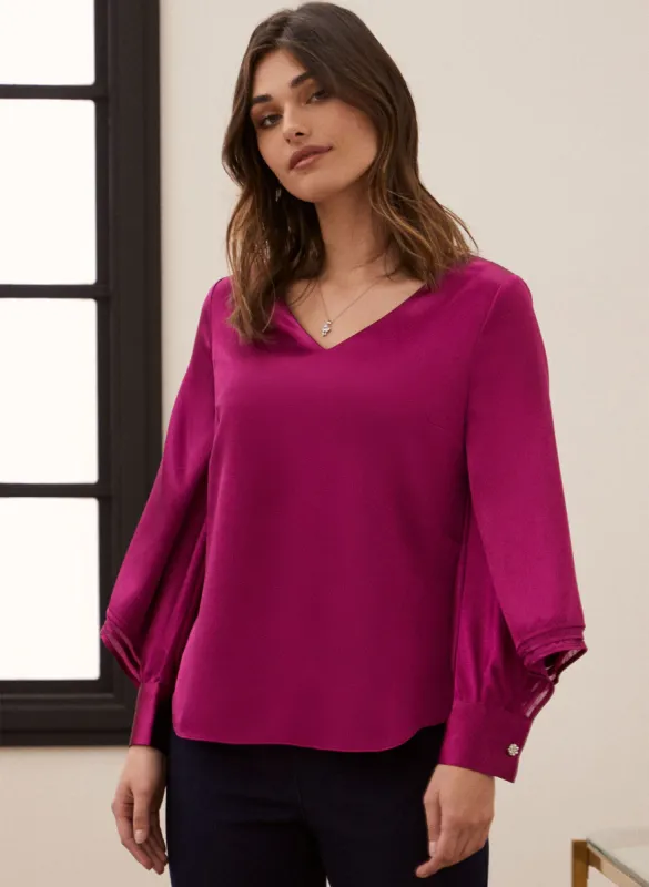 Tiered Balloon Sleeve Blouse sold by Laura
