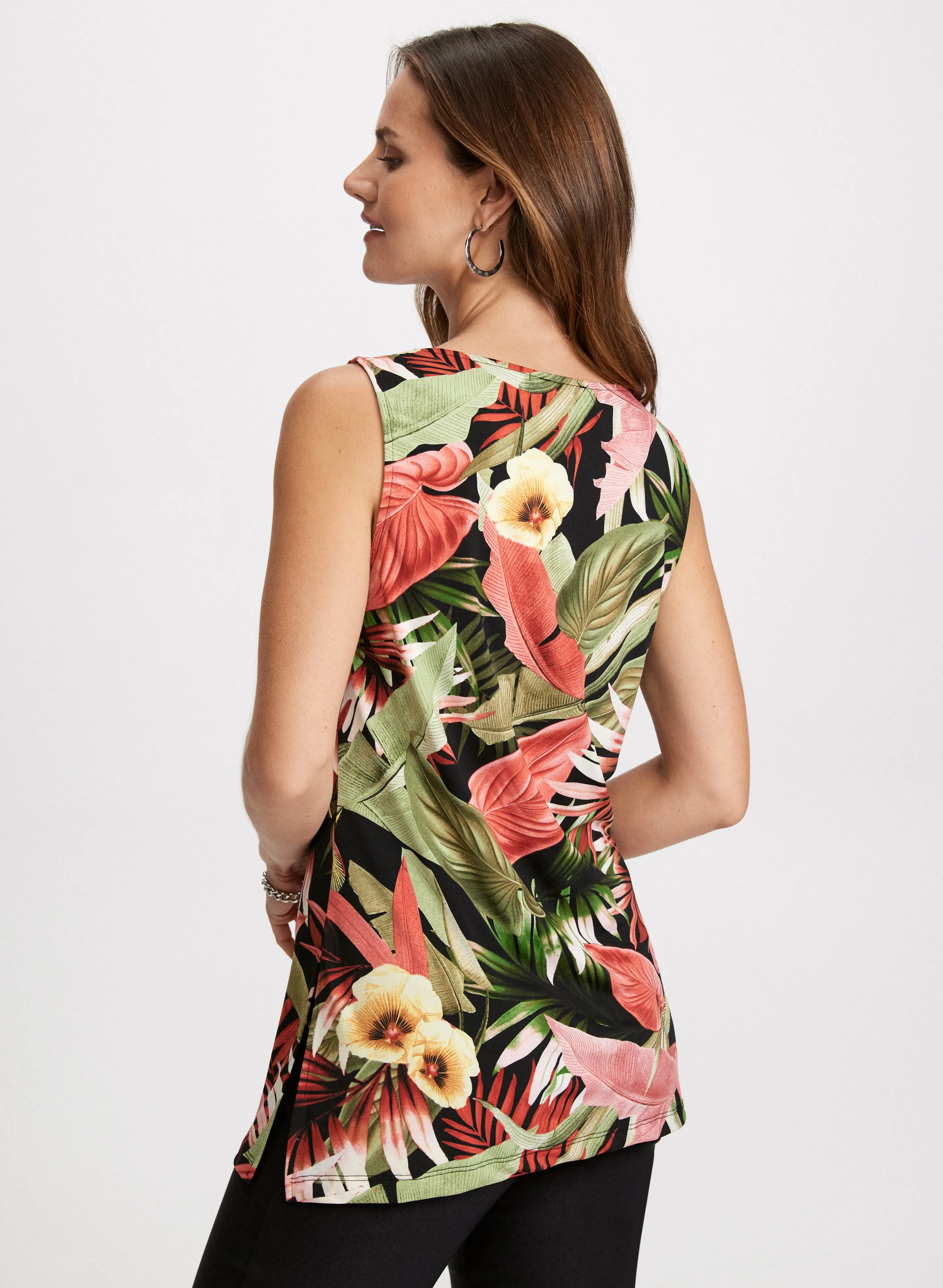Tropical V-Neck Sleeveless Top sold by Laura product image thumbnail 4